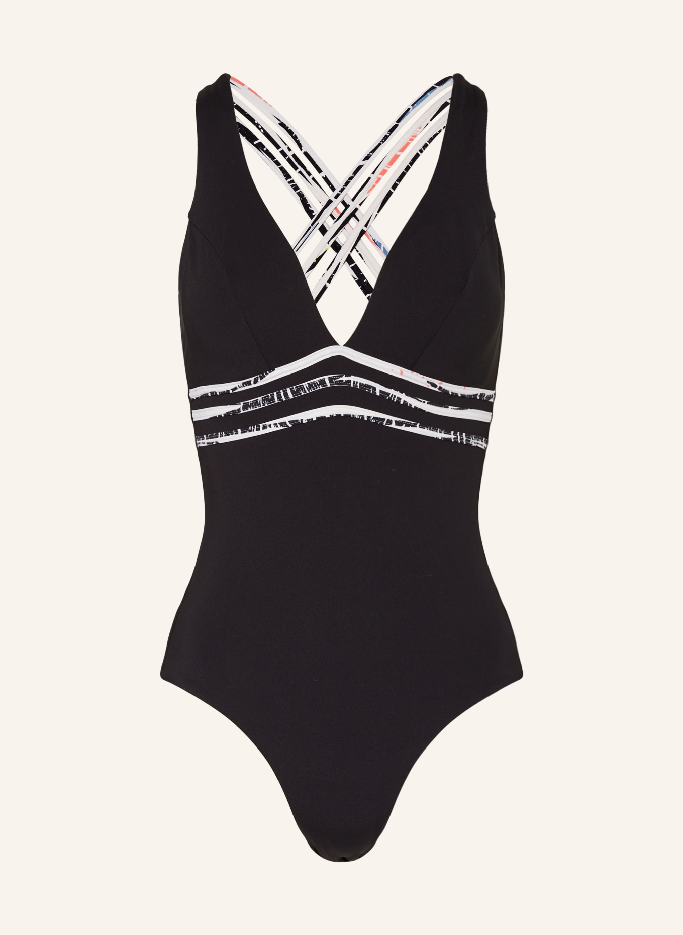 FEMILET Badeanzug MAUI, Farbe: SCHWARZ/ WEISS (Bild 1)