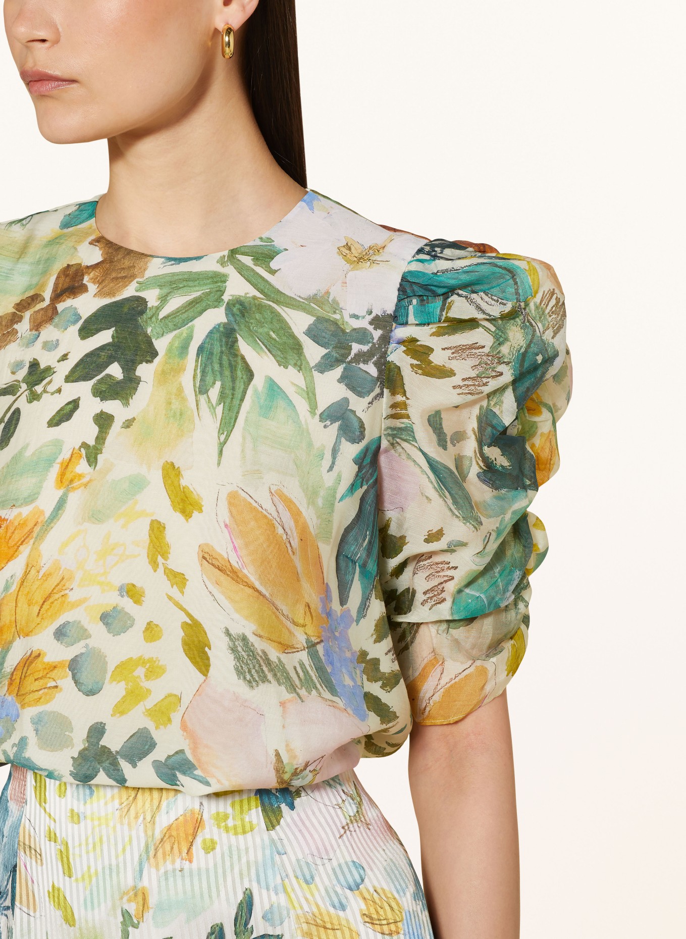 TED BAKER Shirt blouse OASIA, Color: LIGHT YELLOW/ GREEN (Image 4)
