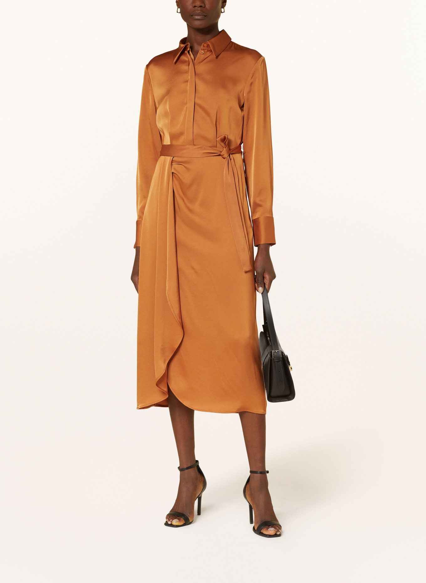 REISS Satin dress ARABELLA, Color: DARK ORANGE (Image 2)