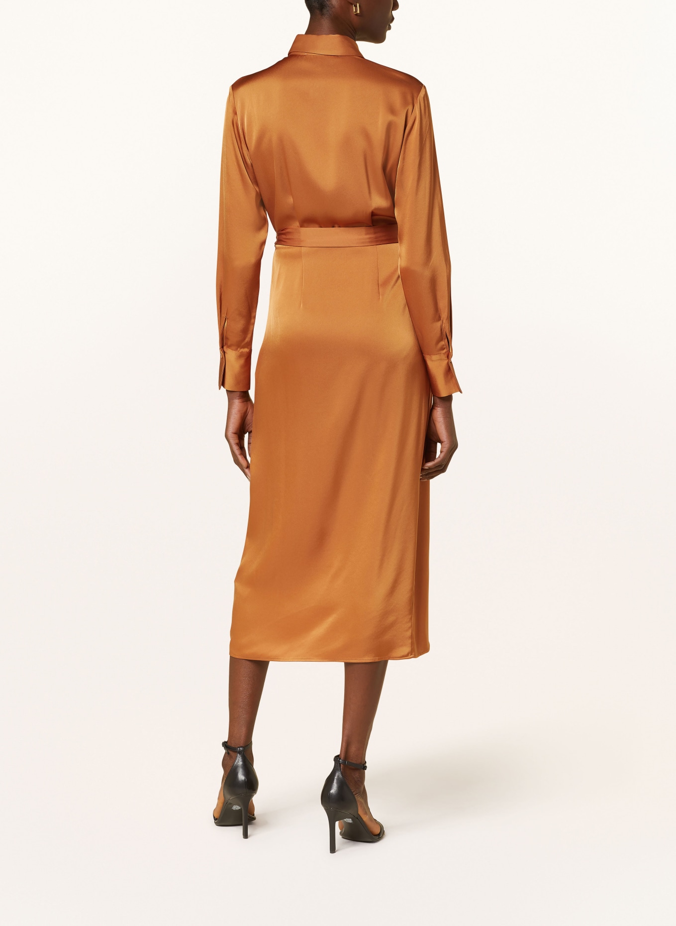 REISS Satin dress ARABELLA, Color: DARK ORANGE (Image 3)