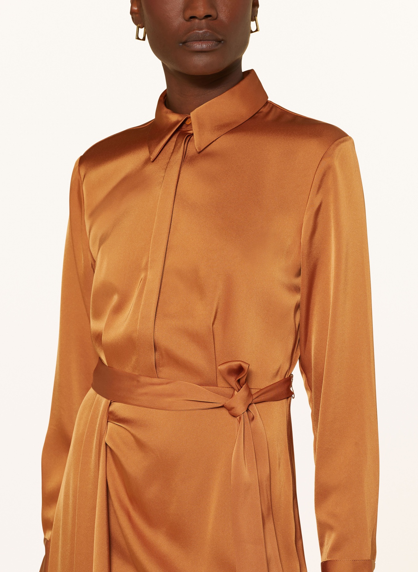 REISS Satin dress ARABELLA, Color: DARK ORANGE (Image 4)