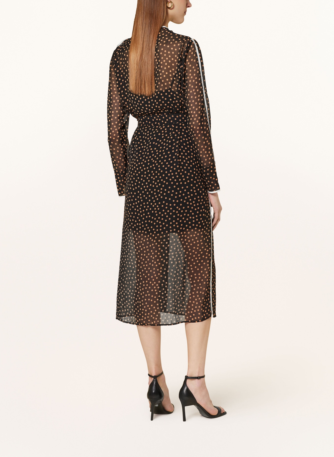 REISS Dress ARIA with bow in black light orange
