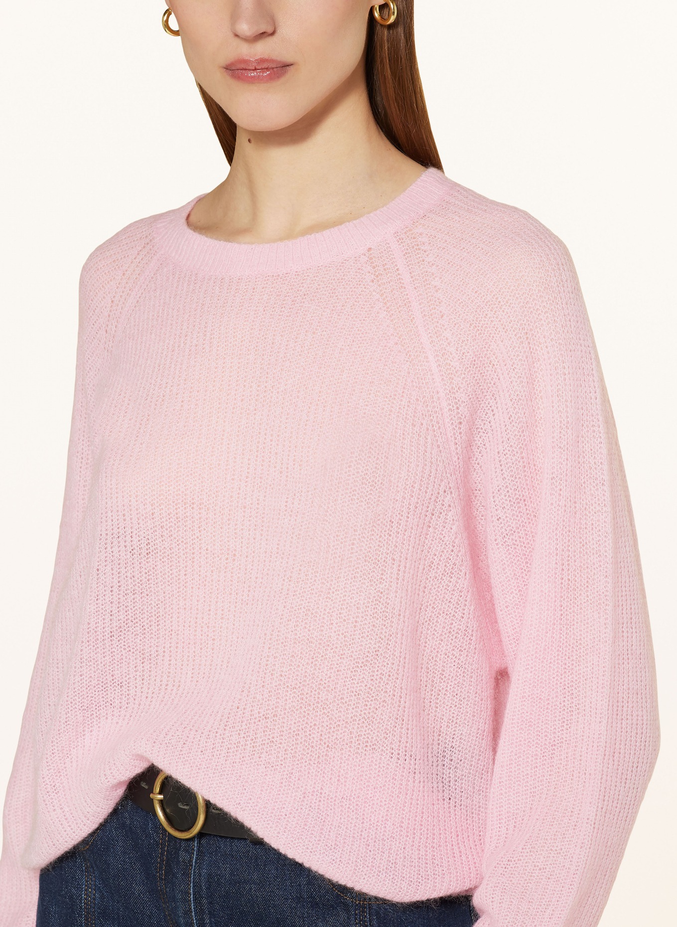 REISS Oversized sweater MAE with mohair, Color: PINK (Image 4)