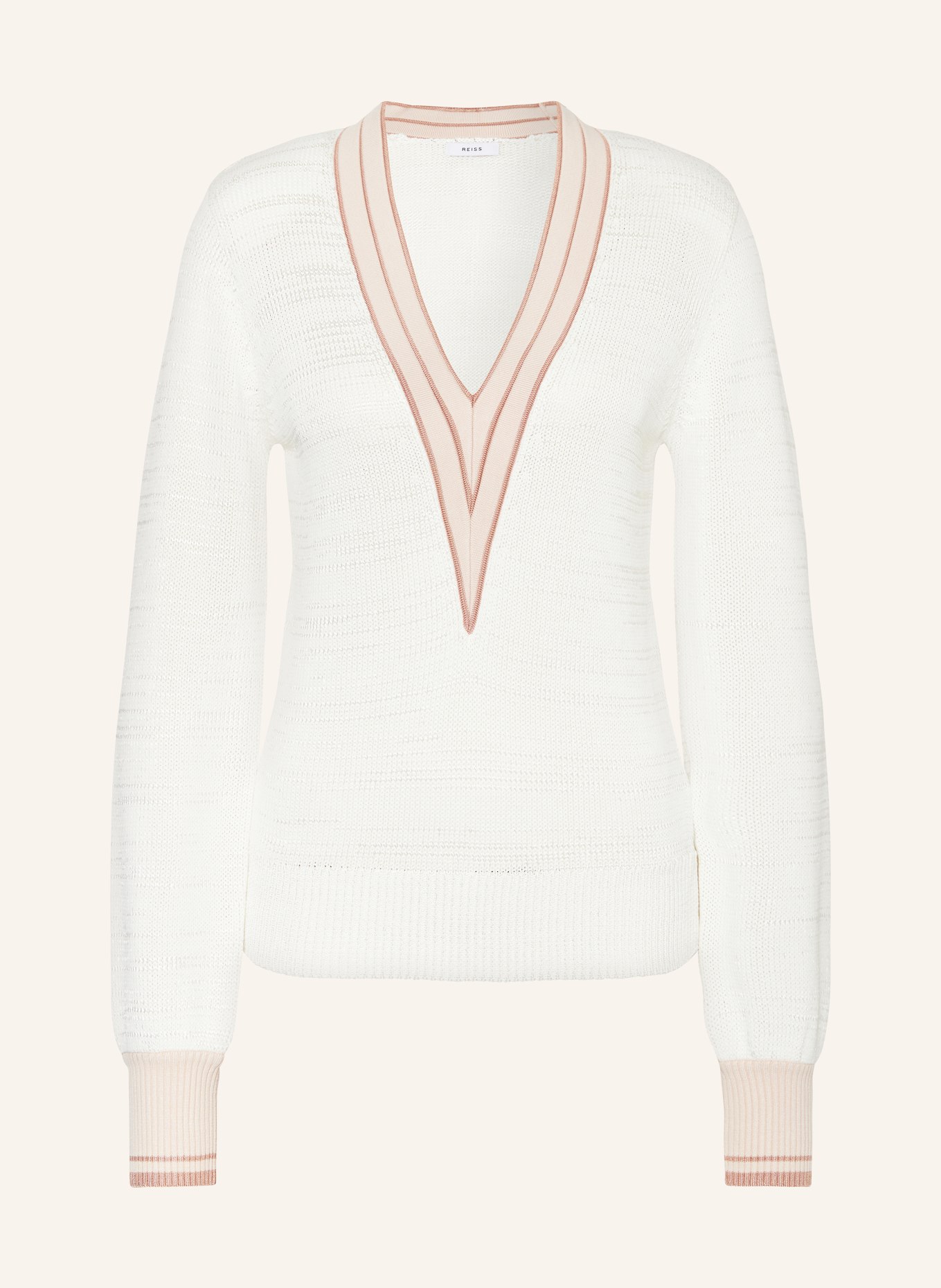 REISS Sweater TOR, Color: WHITE/ ROSE (Image 1)