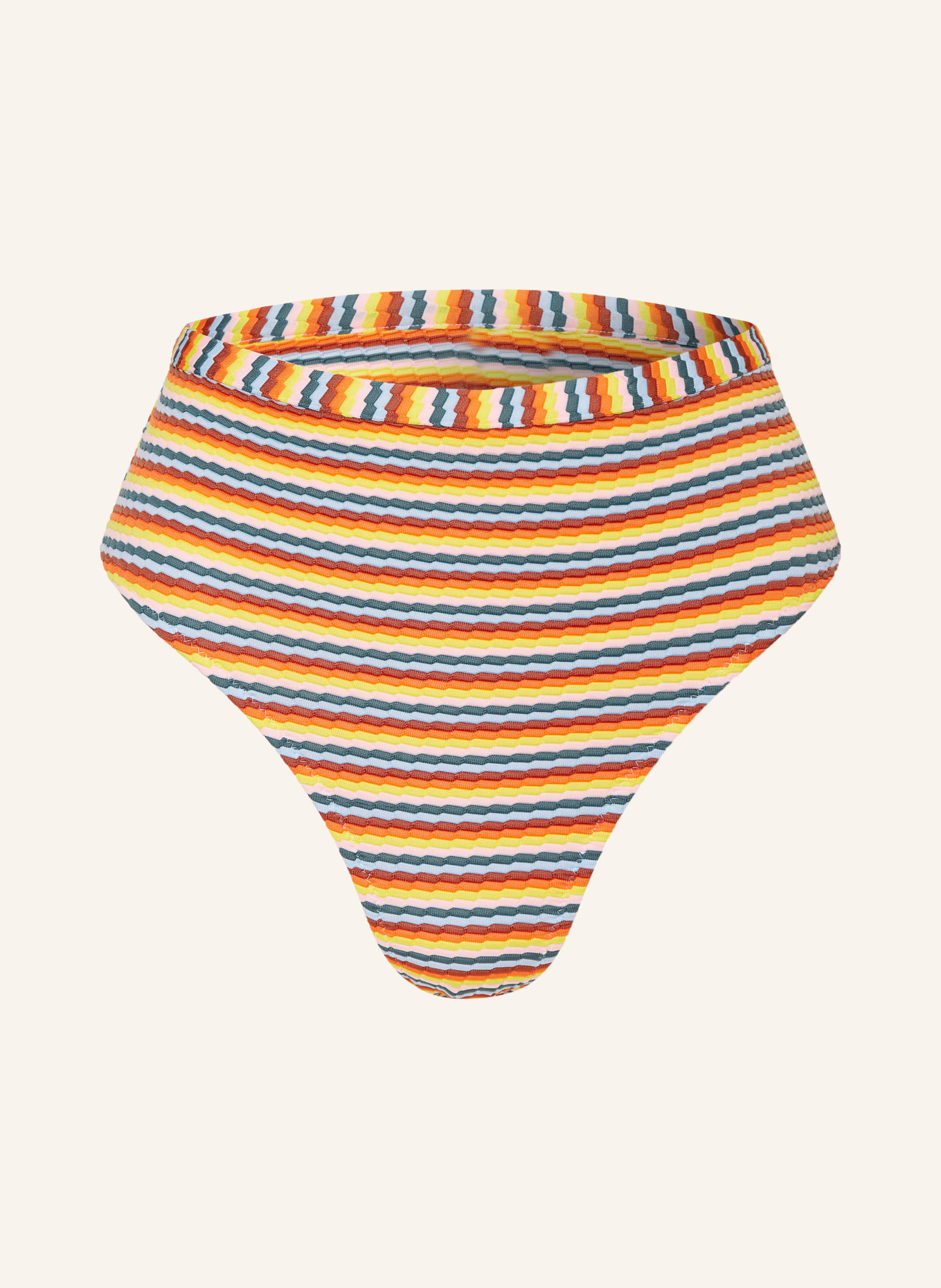 Passionata High-waist bikini bottoms NAMIE, Color: TEAL/ YELLOW/ ORANGE (Image 1)