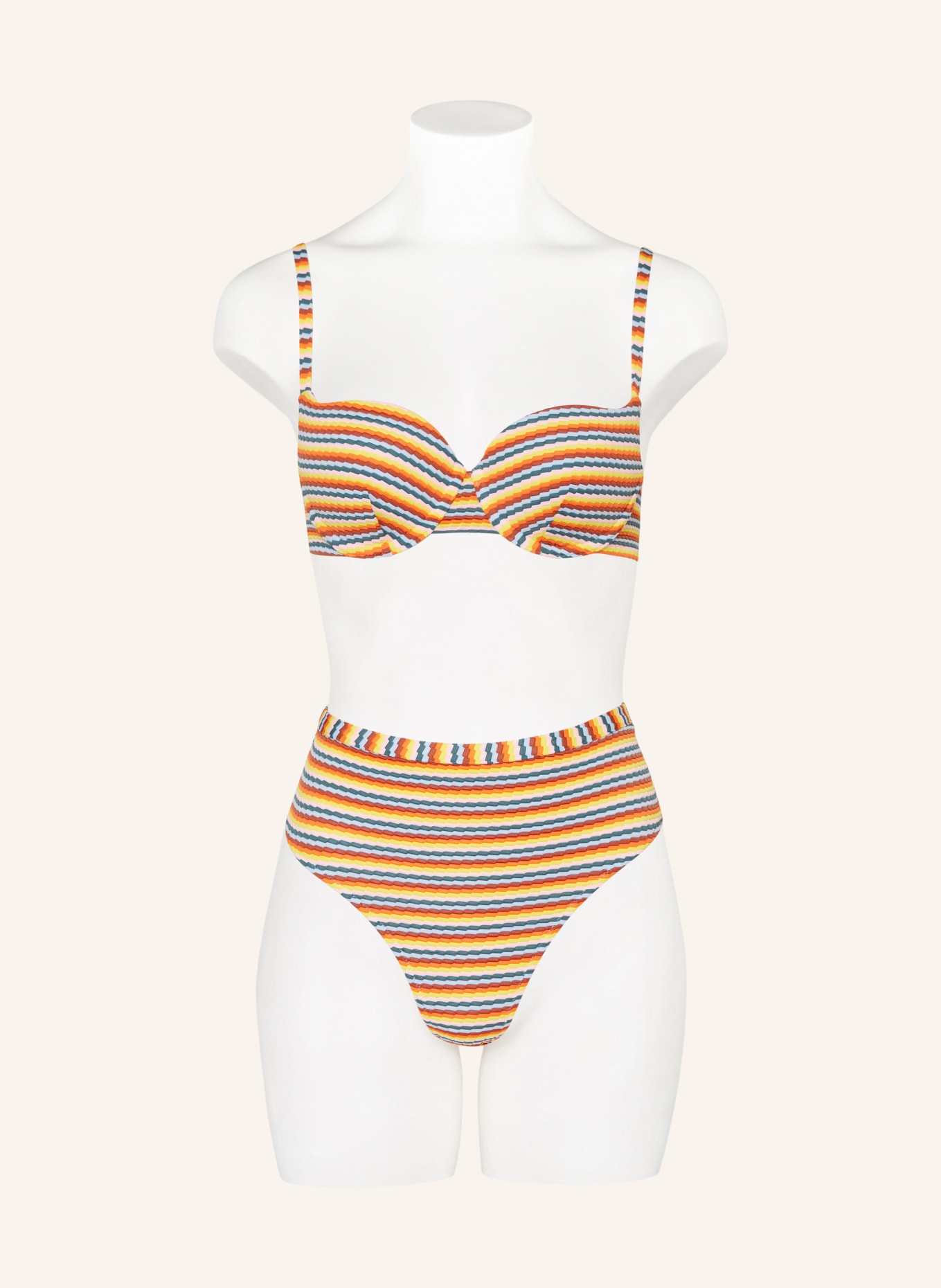 Passionata High-Waist-Bikini-Hose NAMIE, Farbe: PETROL/ GELB/ ORANGE (Bild 2)