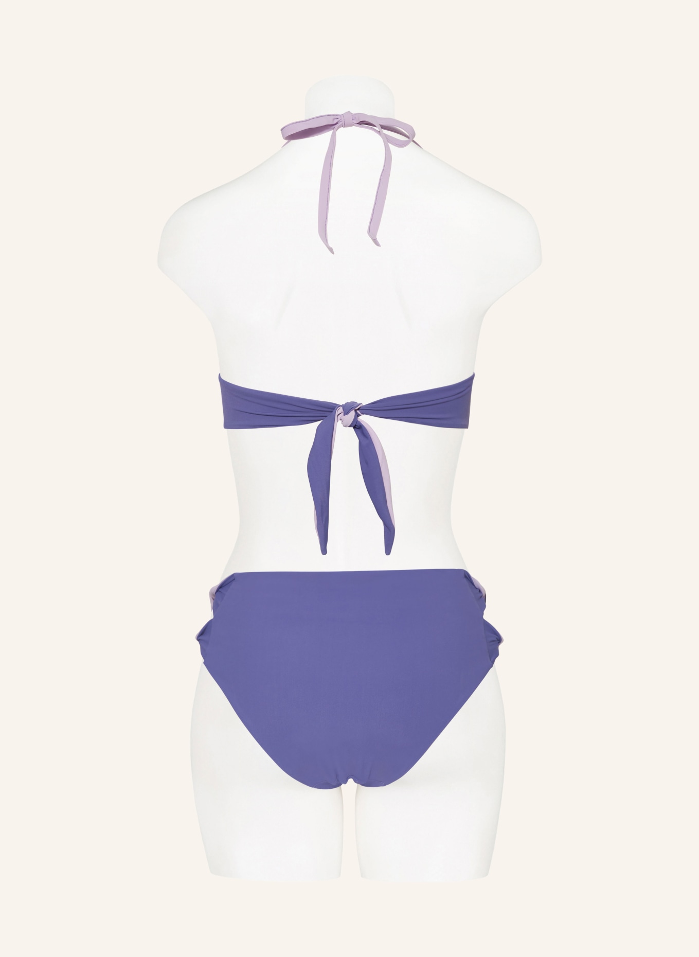 Passionata Halter neck bikini top ELLEN reversible, Color: LIGHT PURPLE/ PURPLE (Image 3)