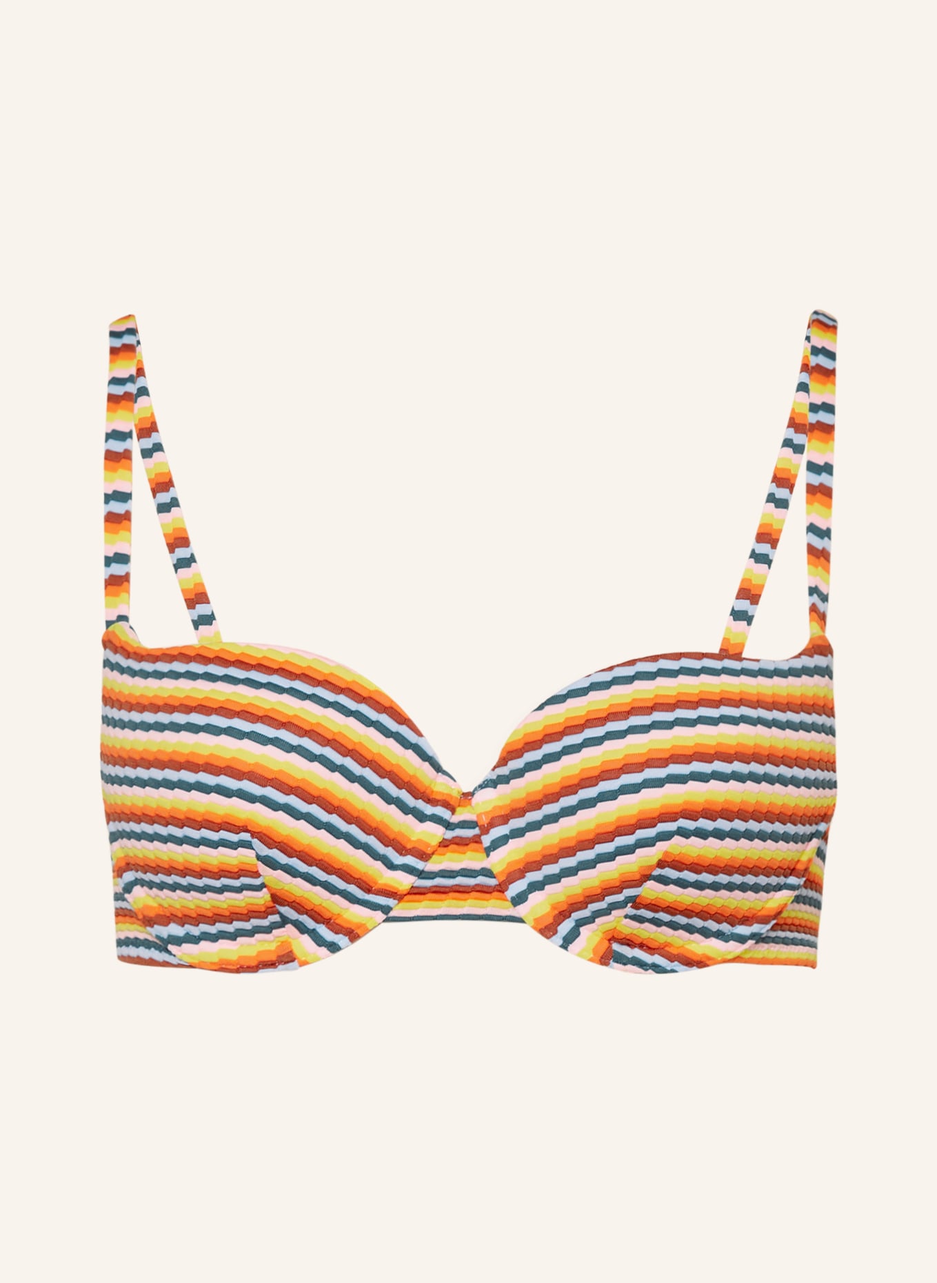 Passionata Bügel-Bikini-Top NAMIE, Farbe: PETROL/ GELB/ ORANGE (Bild 1)