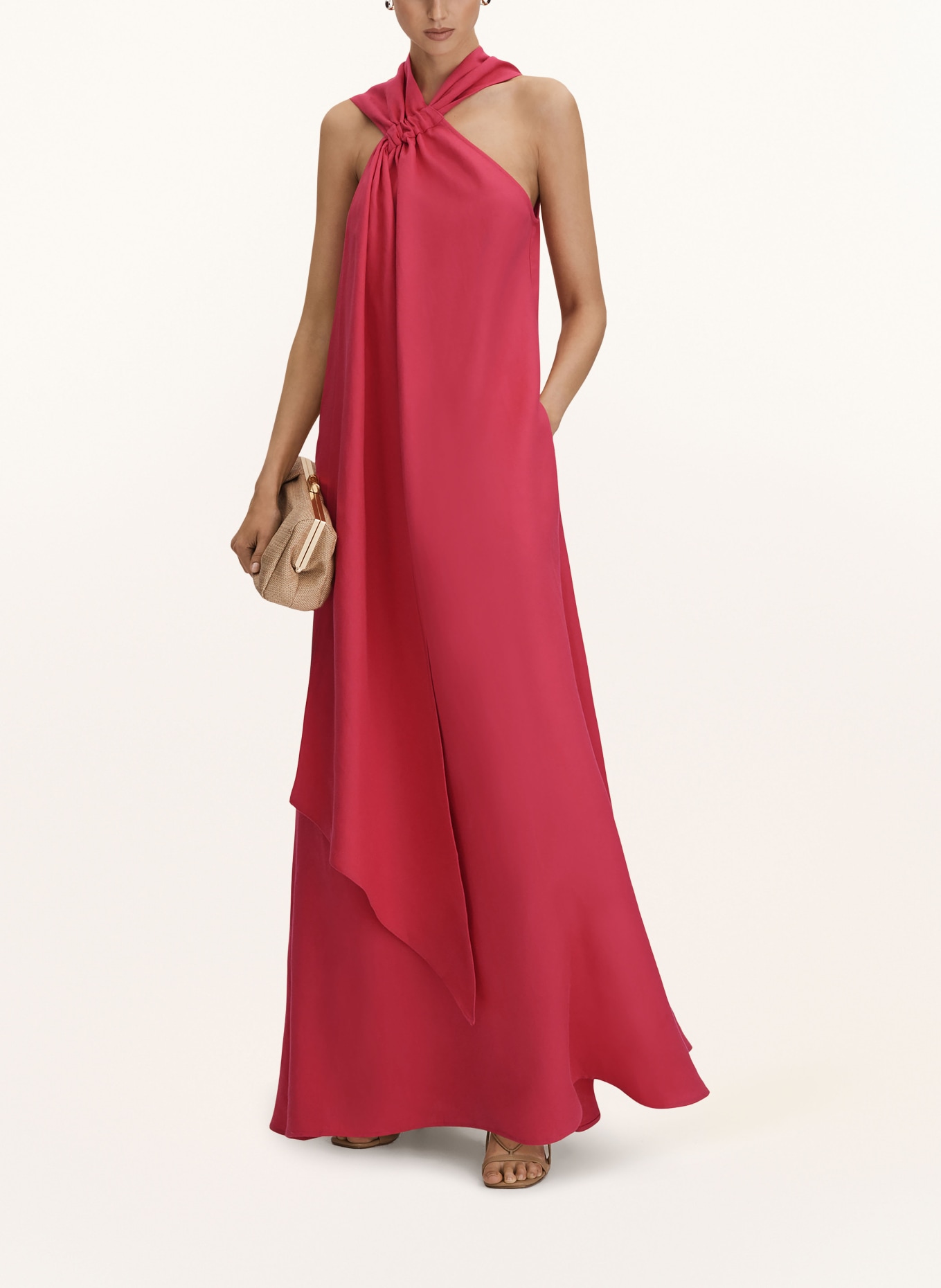 REISS Dress ODELL with linen, Color: RED (Image 2)