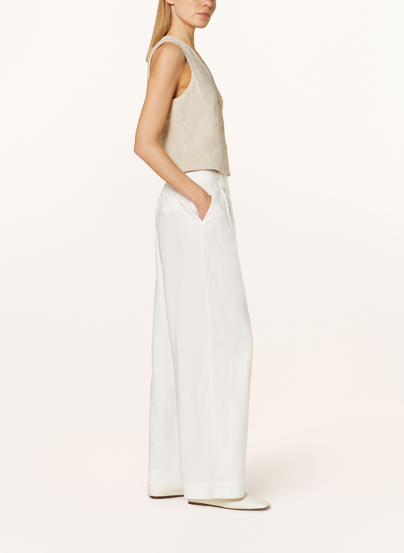 Phase Eight Wide leg trousers TYLA, Color: ECRU (Image 4)
