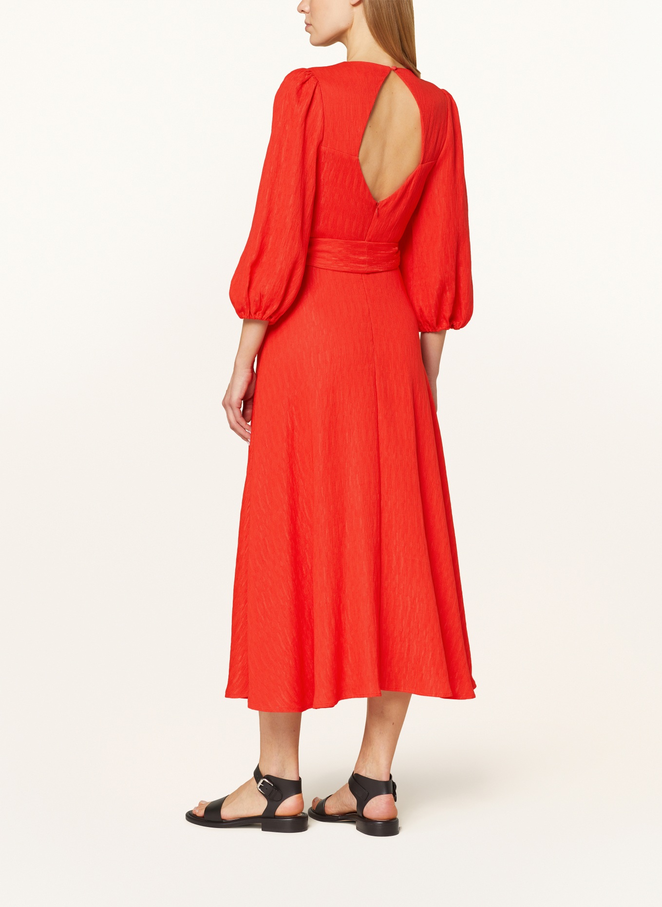 Phase Eight Dress MARILYN with 3/4 sleeves, Color: ORANGE (Image 3)