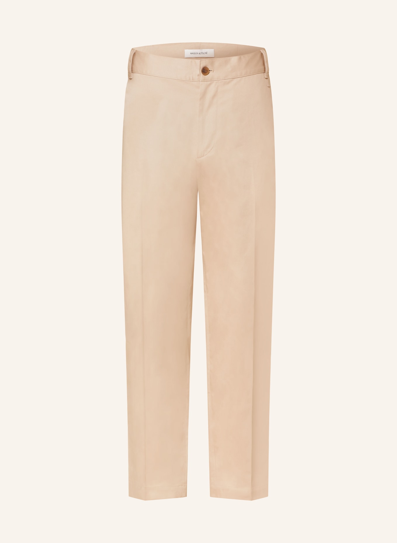 MAISON KITSUNÉ Chino kalhoty Straight Fit, Barva: BÉŽOVÁ (Obrázek 1)