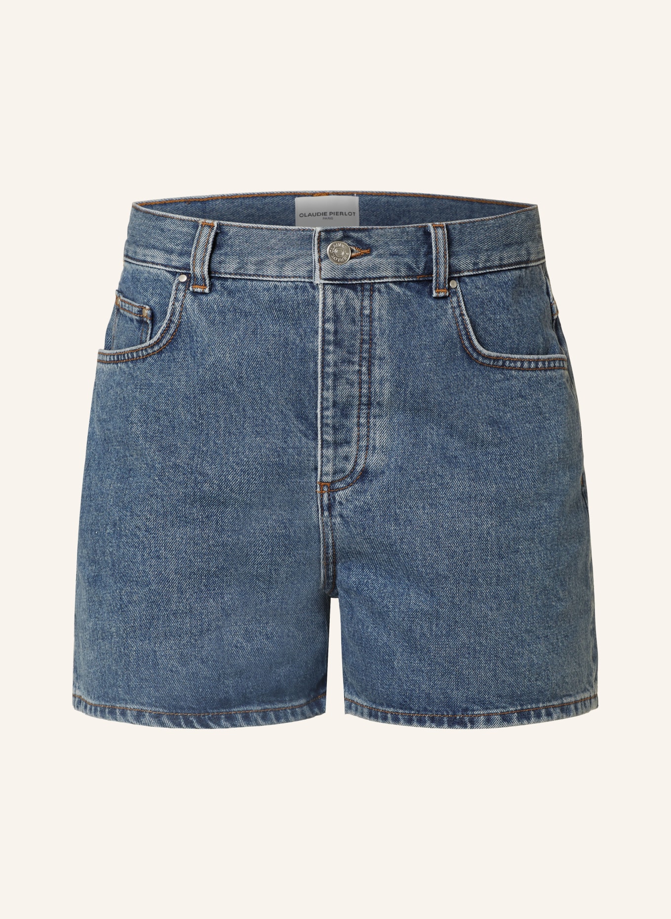 CLAUDIE PIERLOT Szorty jeansowe, Kolor: D031 DENIM MID BLUE (Obrazek 1)