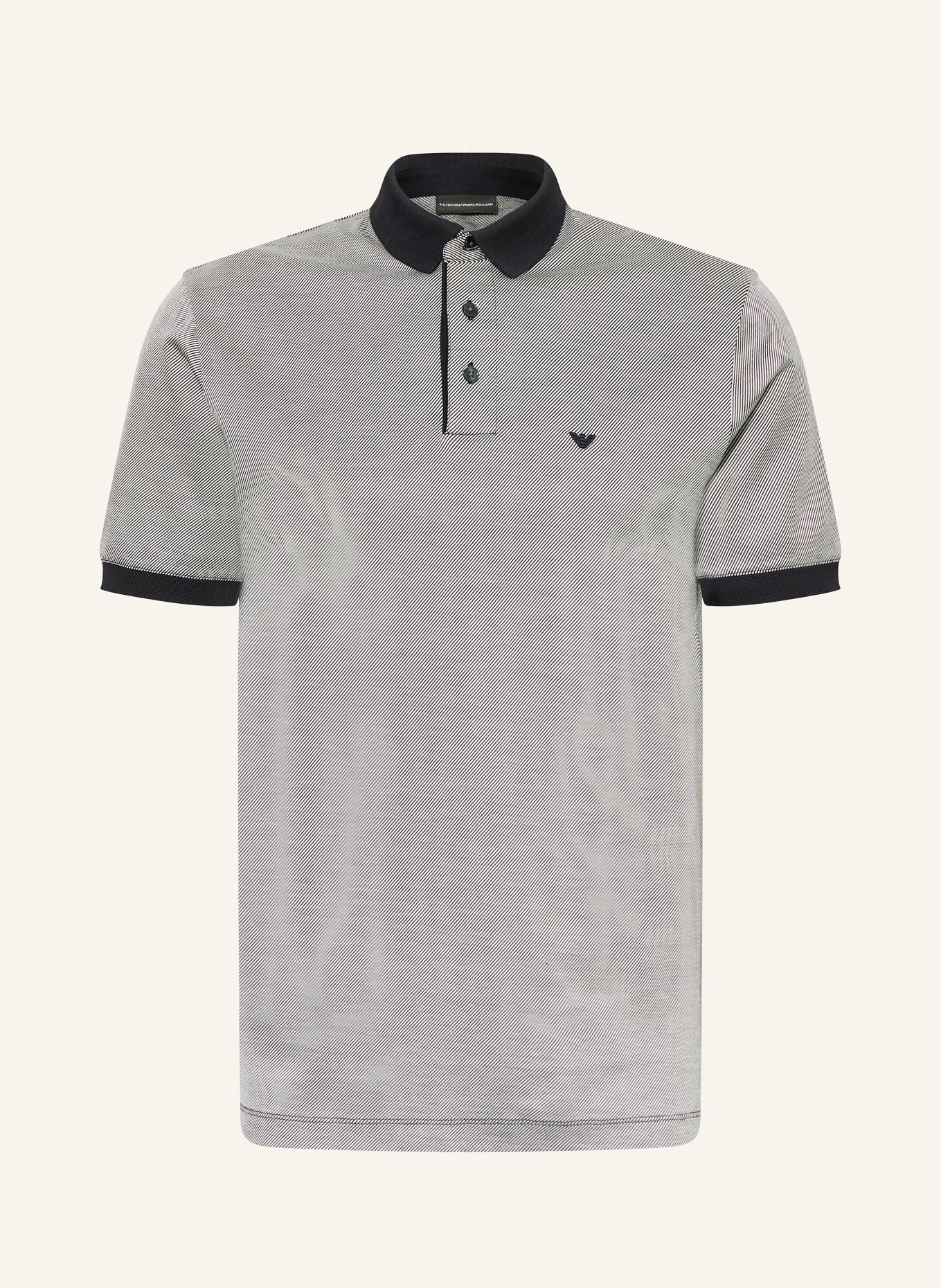 EMPORIO ARMANI Jersey polo shirt regular fit in blue white