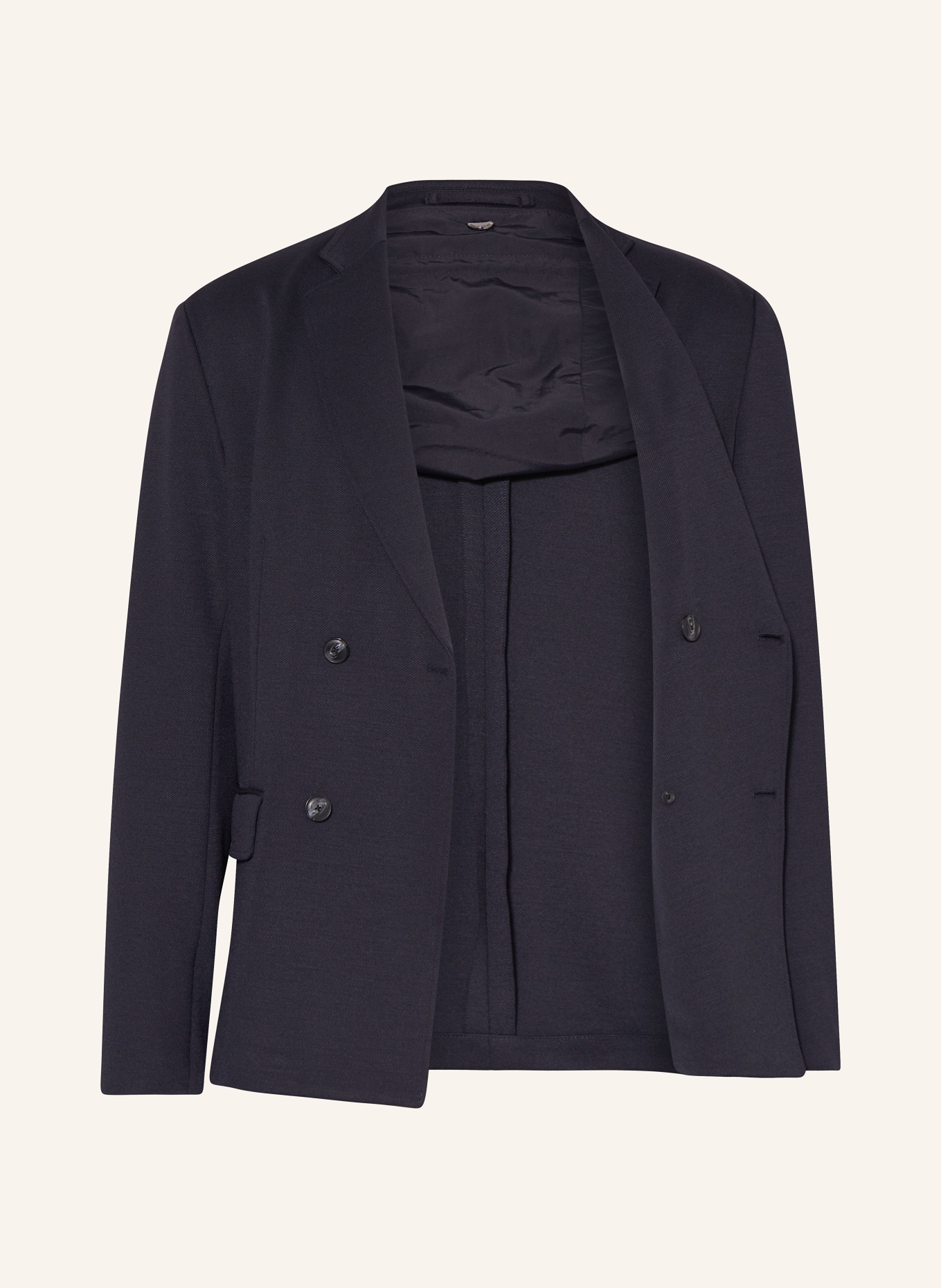 EMPORIO ARMANI Tailored jacket regular fit with detachable trim in dark blue