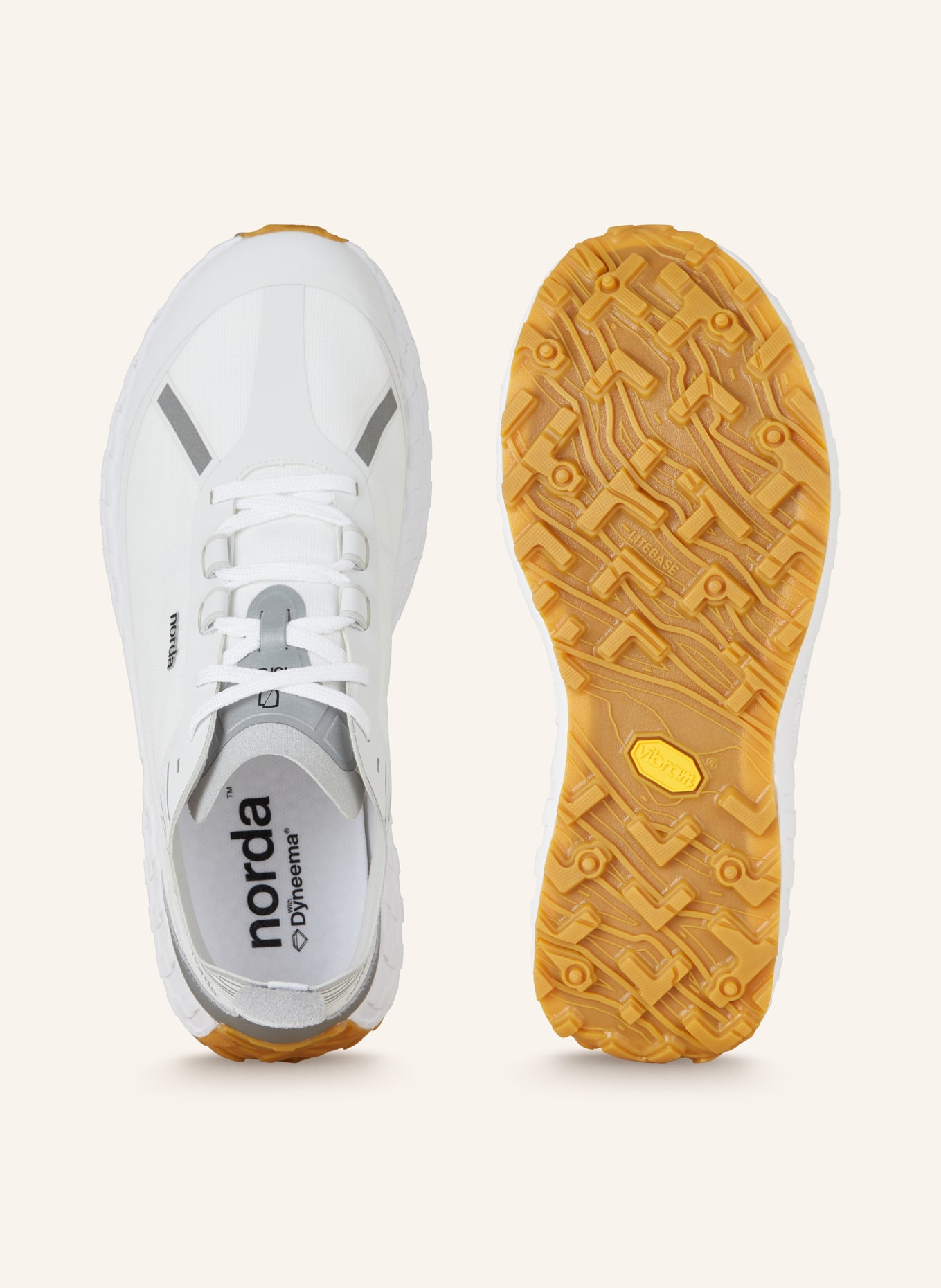norda Trail running shoes 001, Color: WHITE/ LIGHT GRAY (Image 5)