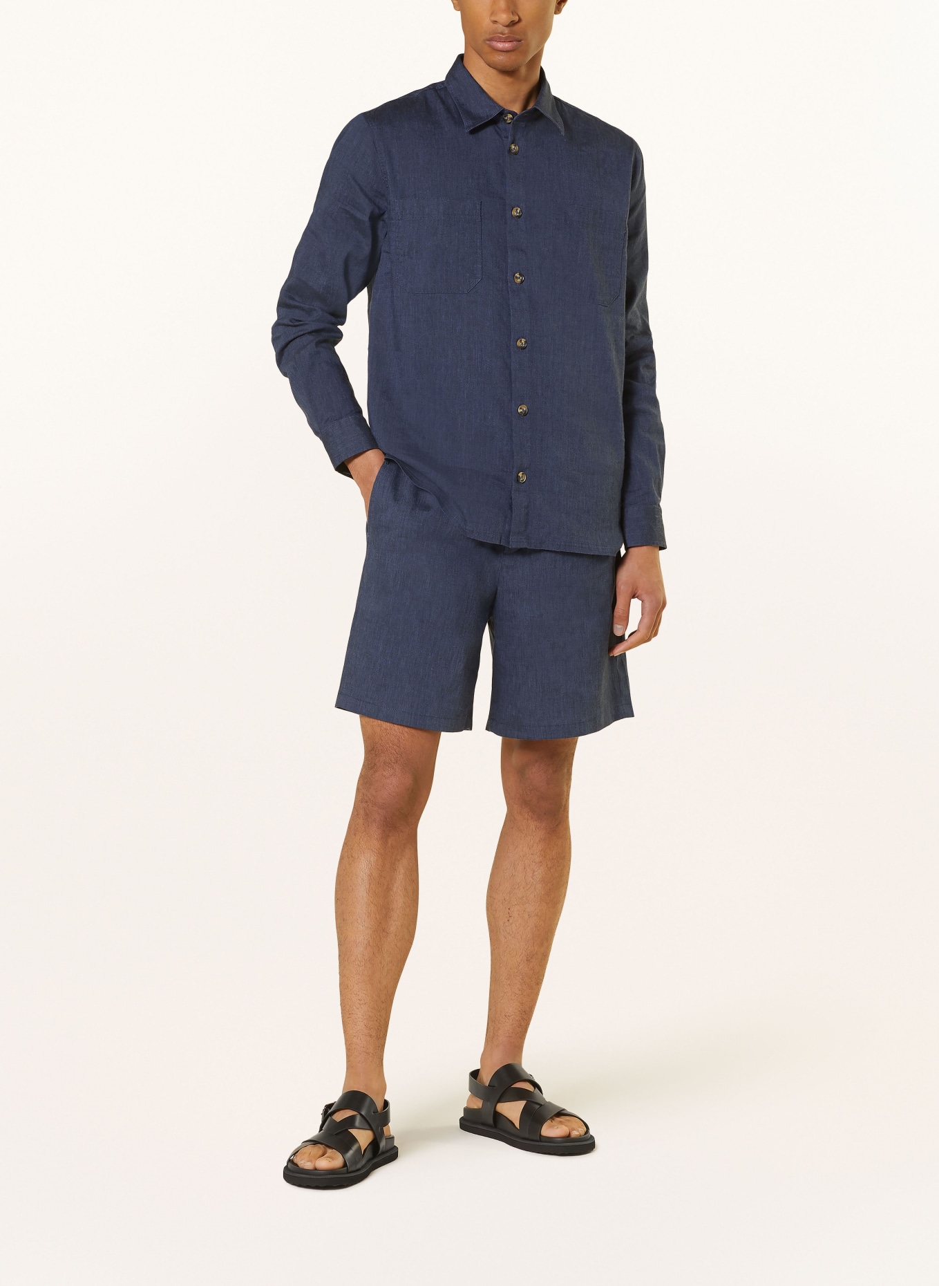 TED BAKER Shorts BRIXTUN with linen, Color: DARK BLUE (Image 2)