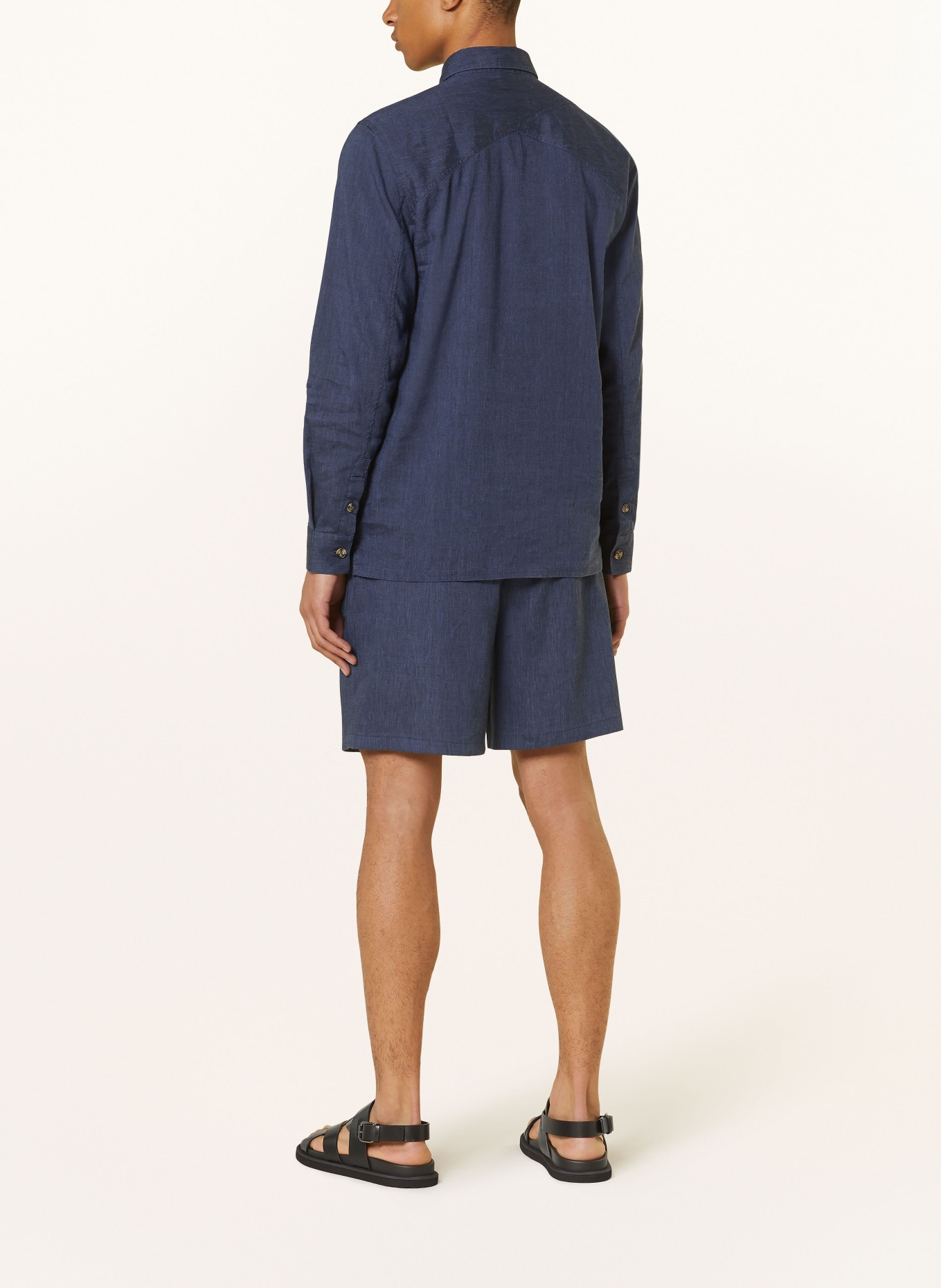 TED BAKER Shorts BRIXTUN with linen, Color: DARK BLUE (Image 3)