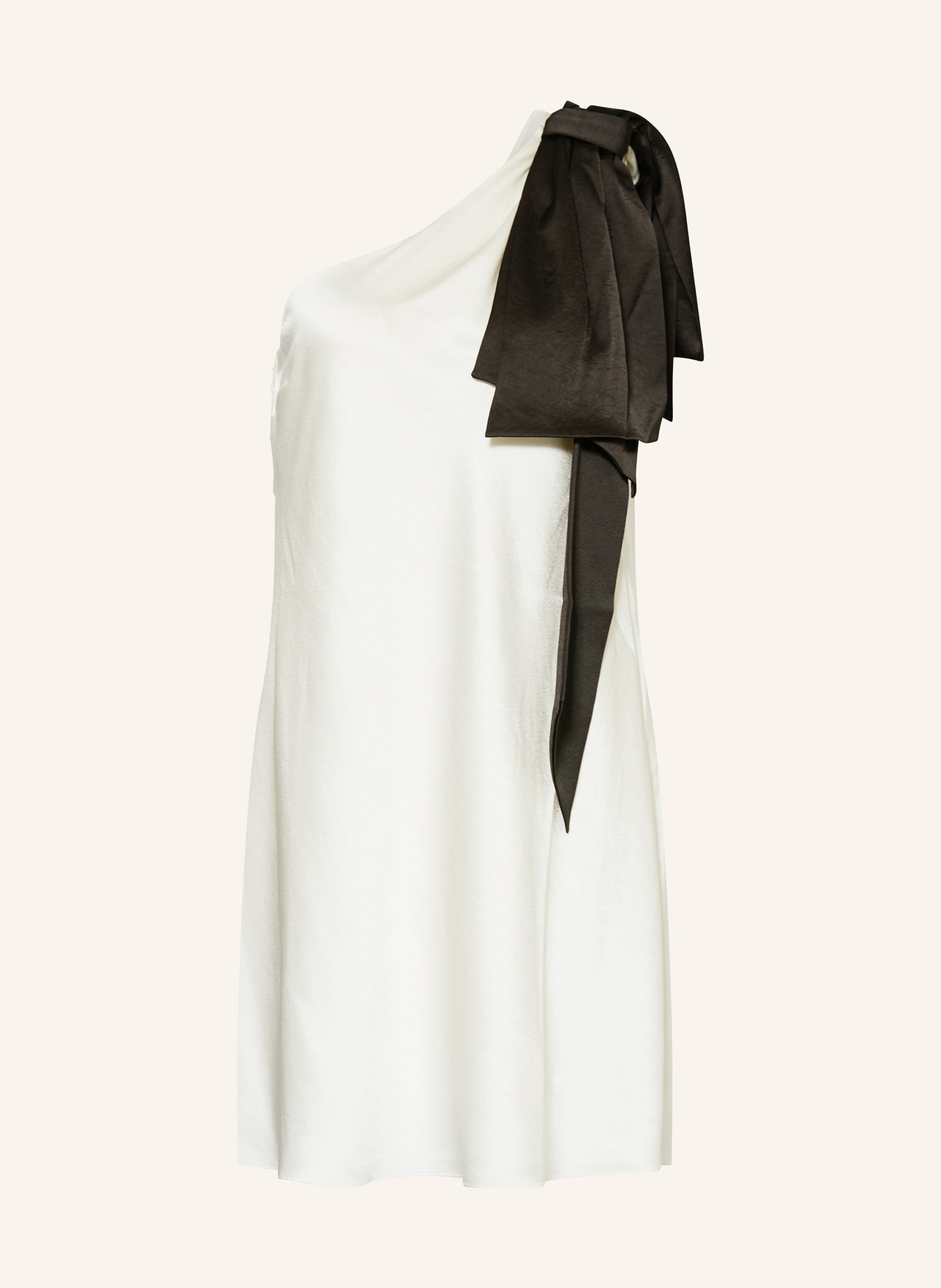 TED BAKER One-Shoulder-Kleid MIDORI aus Satin, Farbe: CREME/ SCHWARZ (Bild 1)
