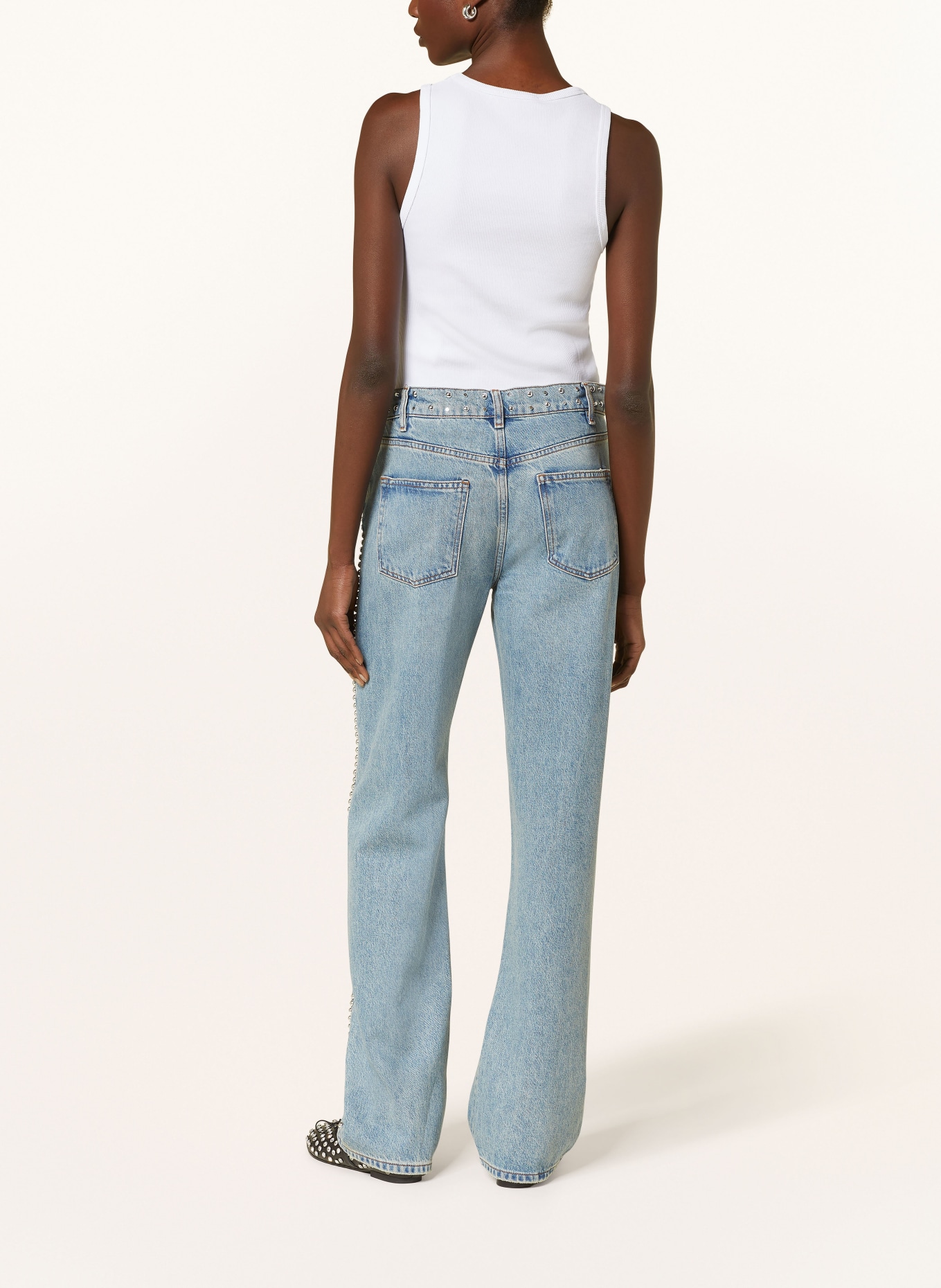 maje Straight Jeans mit Nieten, Farbe: 0201 BLUE (Bild 3)