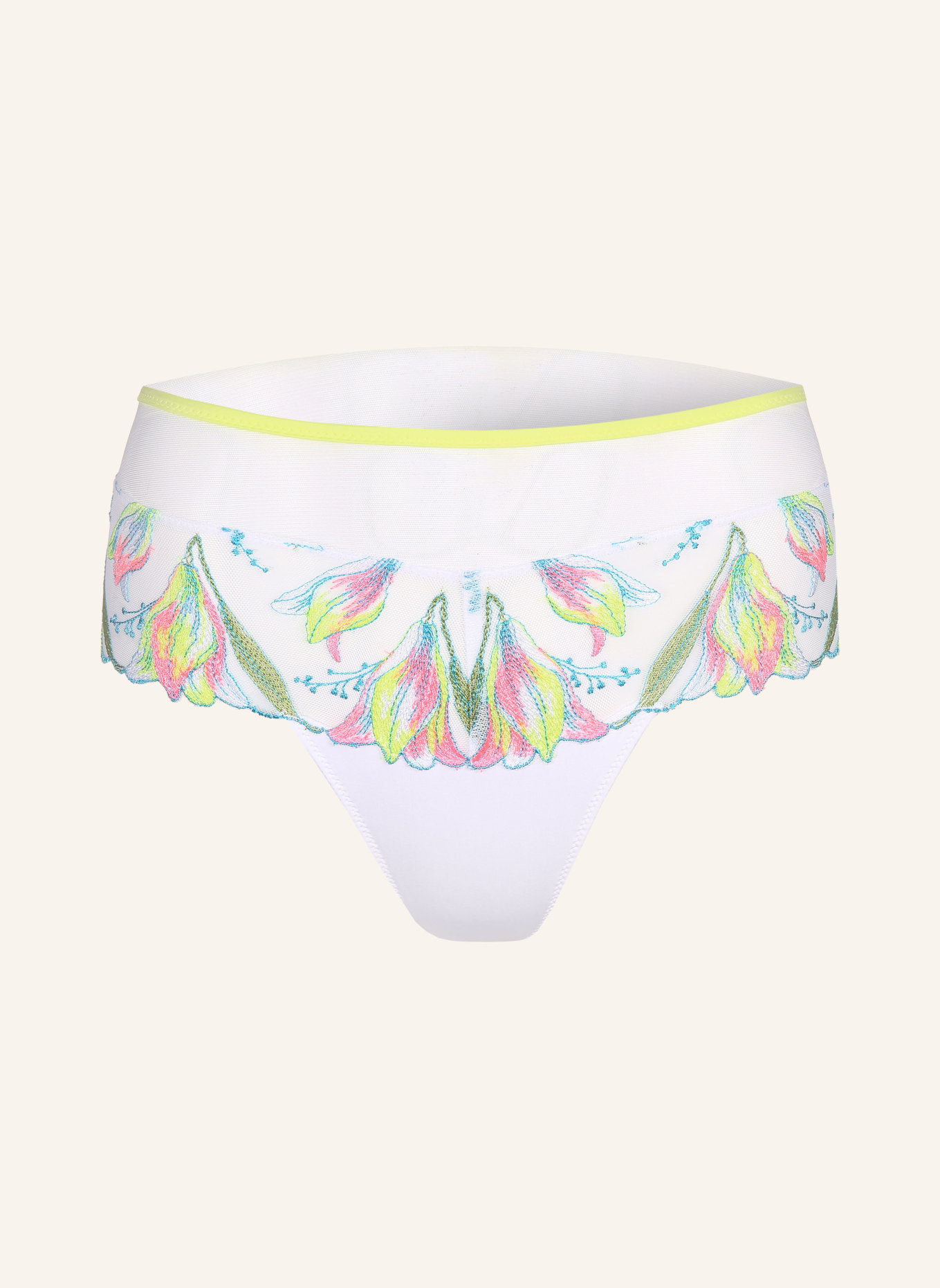 MARIE JO Thong YOLY, Color: WHITE/ LIGHT YELLOW/ TURQUOISE (Image 1)