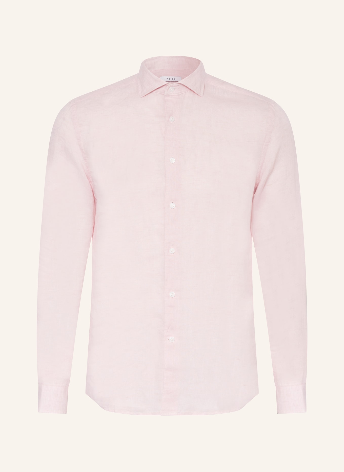 REISS Linen shirt RUBAN Regular Fit, Color: LIGHT PINK (Image 1)