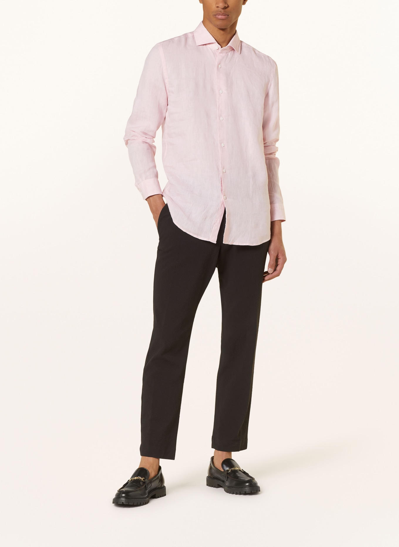 REISS Linen shirt RUBAN Regular Fit, Color: LIGHT PINK (Image 2)