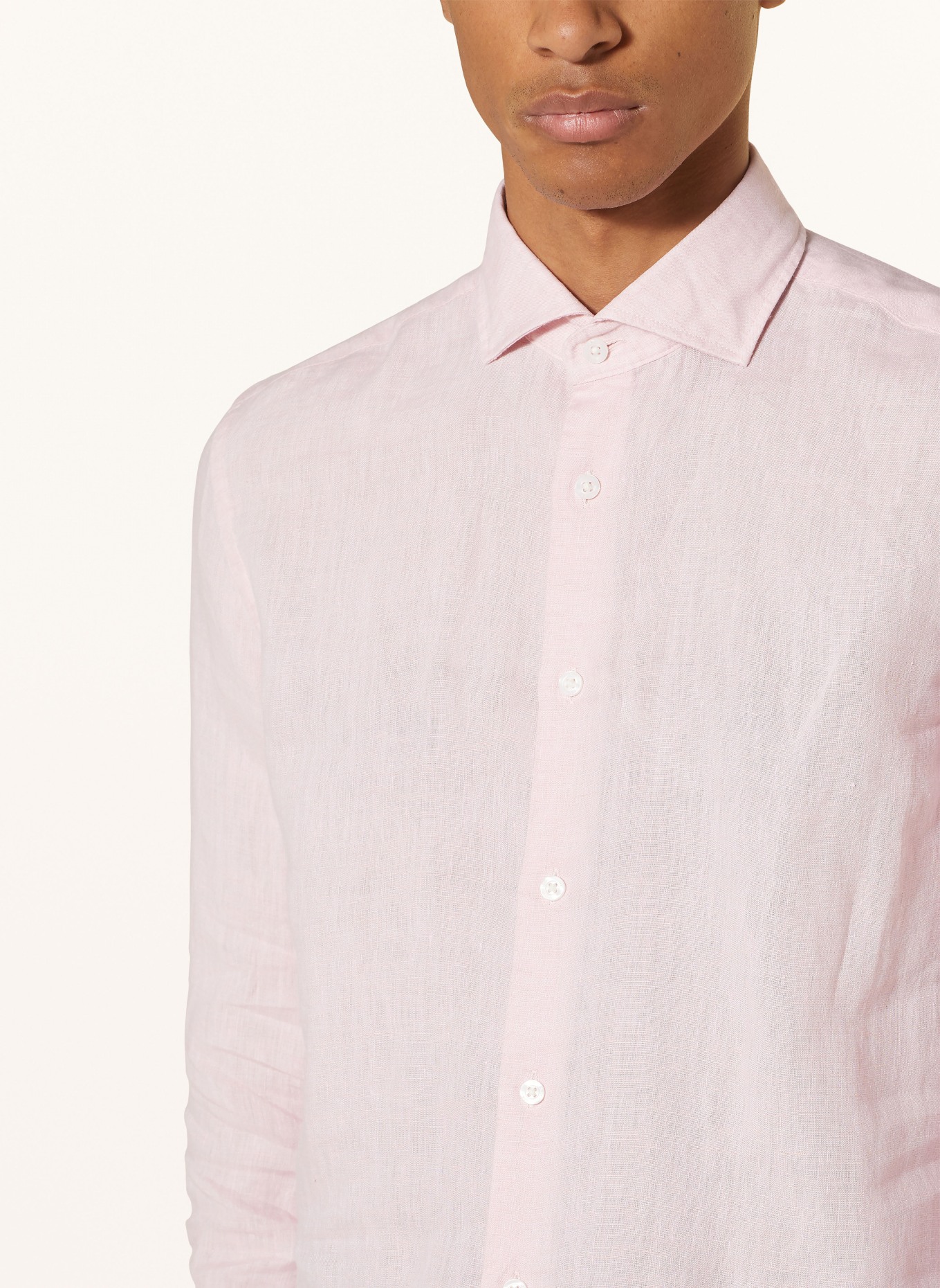 REISS Linen shirt RUBAN Regular Fit, Color: LIGHT PINK (Image 4)