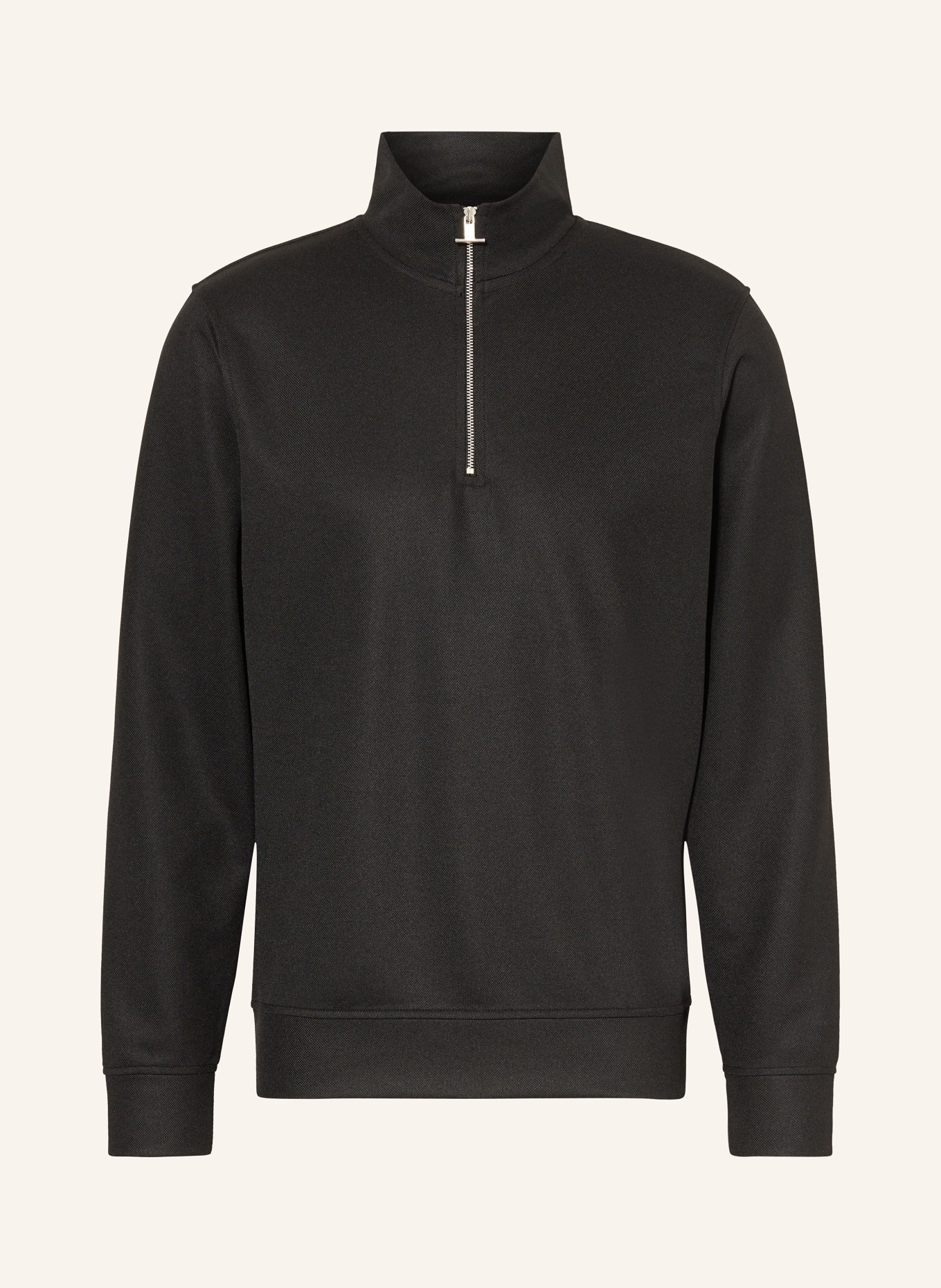 REISS Half-zip sweater BARRET, Color: BLACK (Image 1)