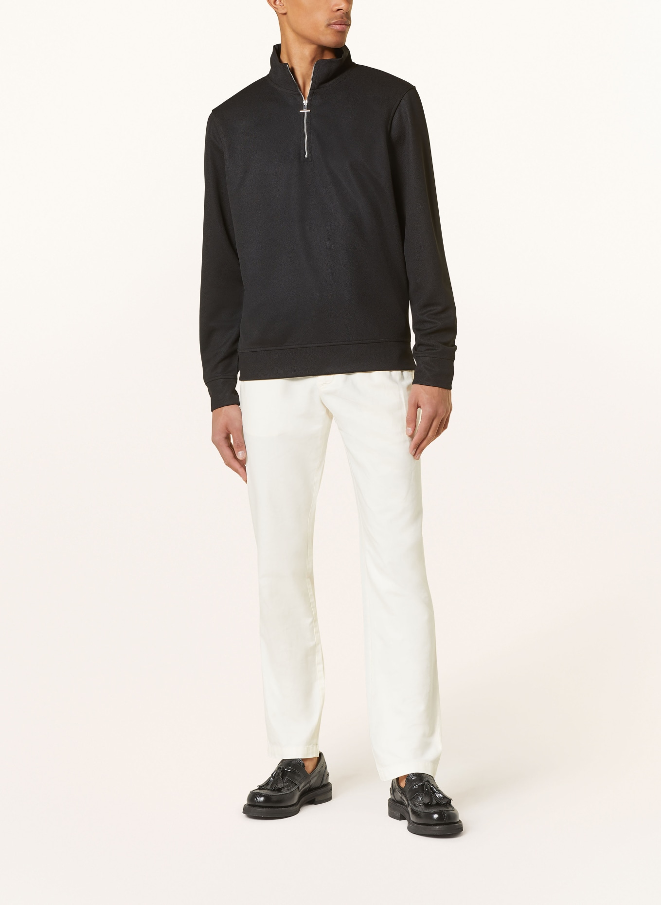 REISS Half-zip sweater BARRET, Color: BLACK (Image 2)