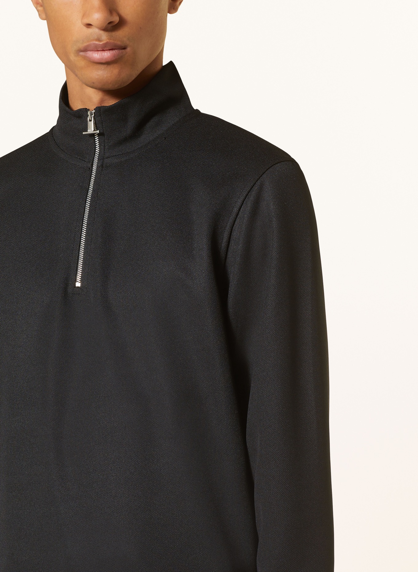 REISS Half-zip sweater BARRET, Color: BLACK (Image 4)