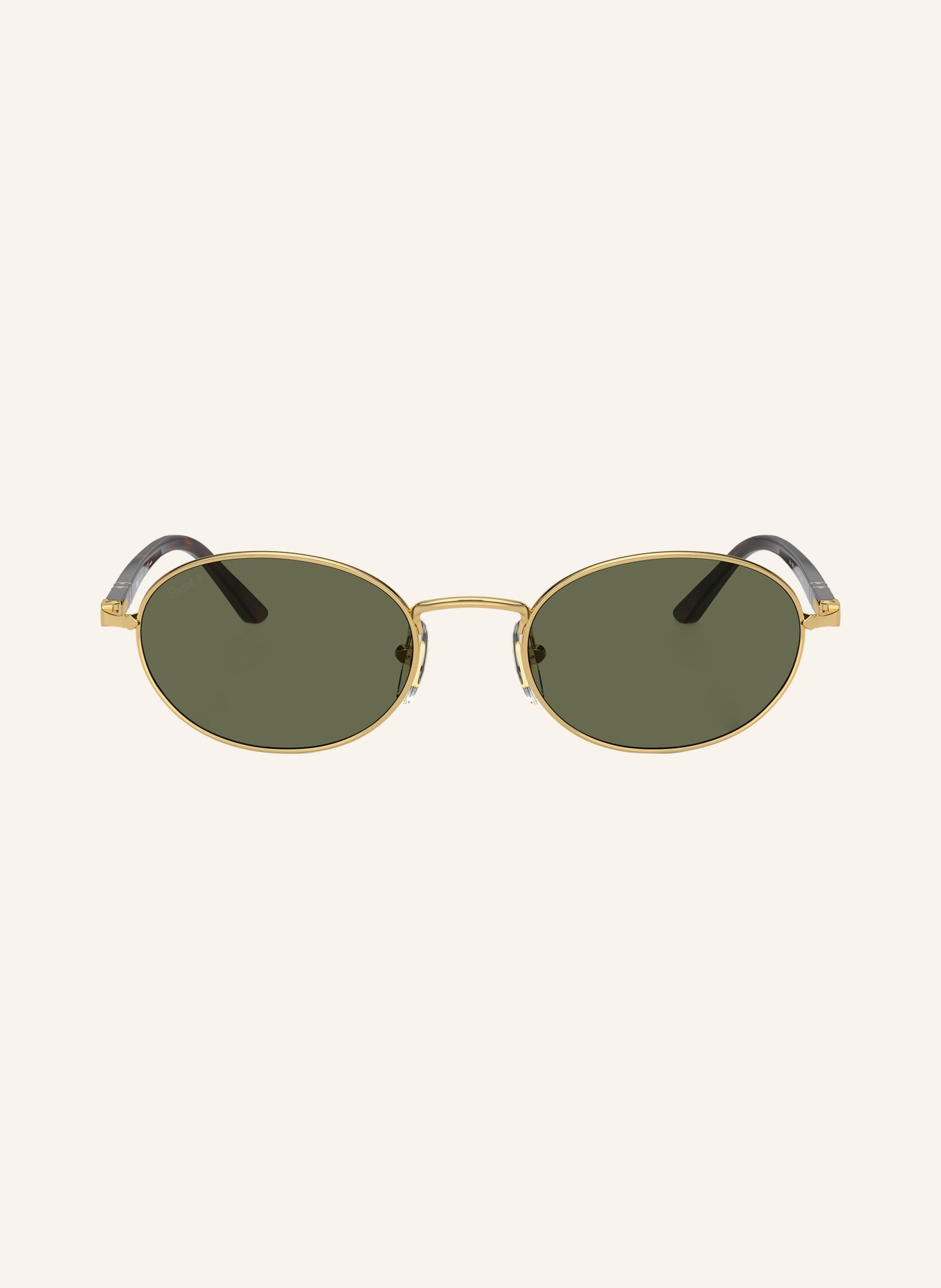 Persol Sunglasses PO1018S, Color: 515/58 - GOLD/GREEN POLARIZED (Image 2)
