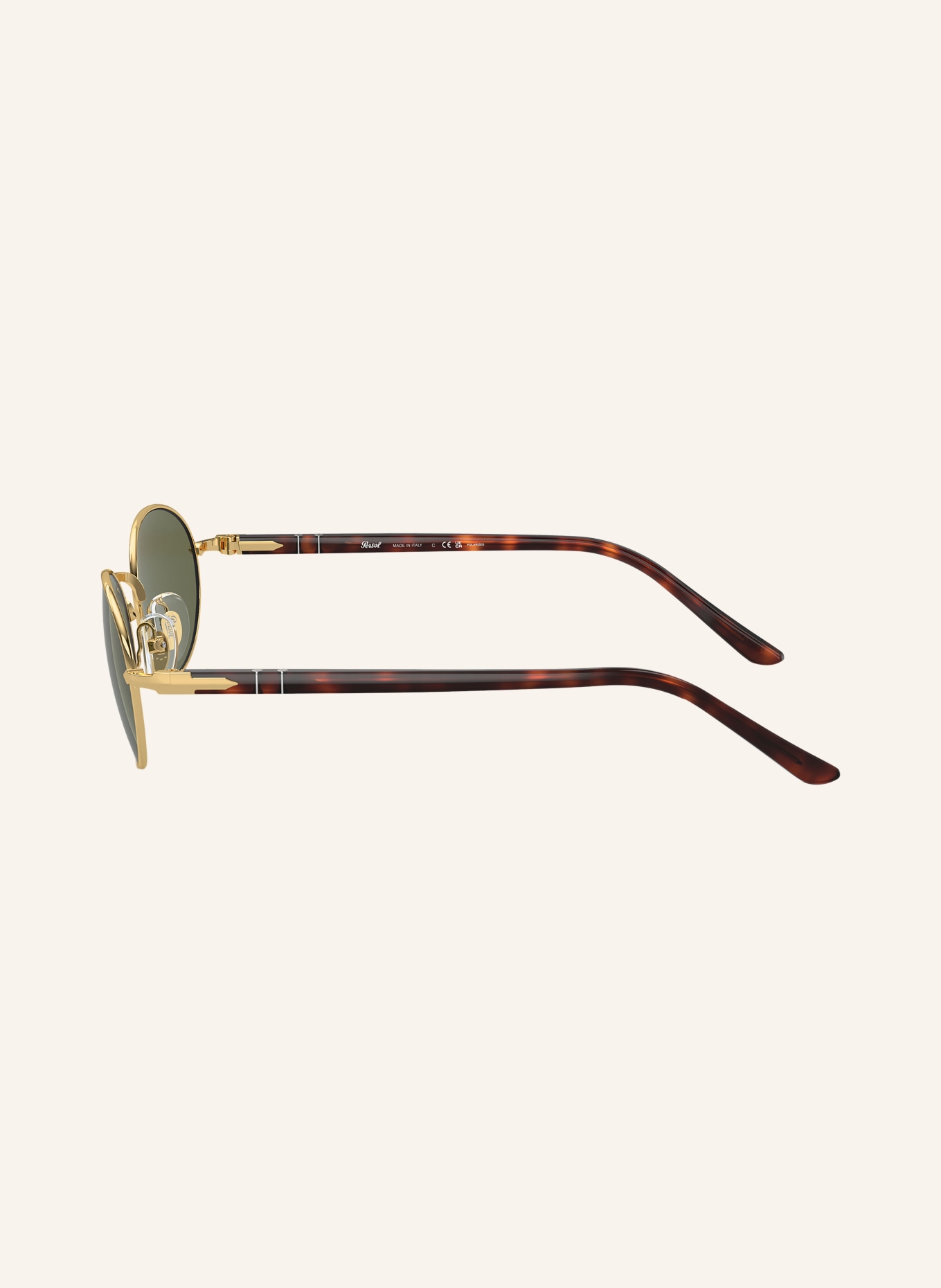 Persol Sunglasses PO1018S, Color: 515/58 - GOLD/GREEN POLARIZED (Image 3)