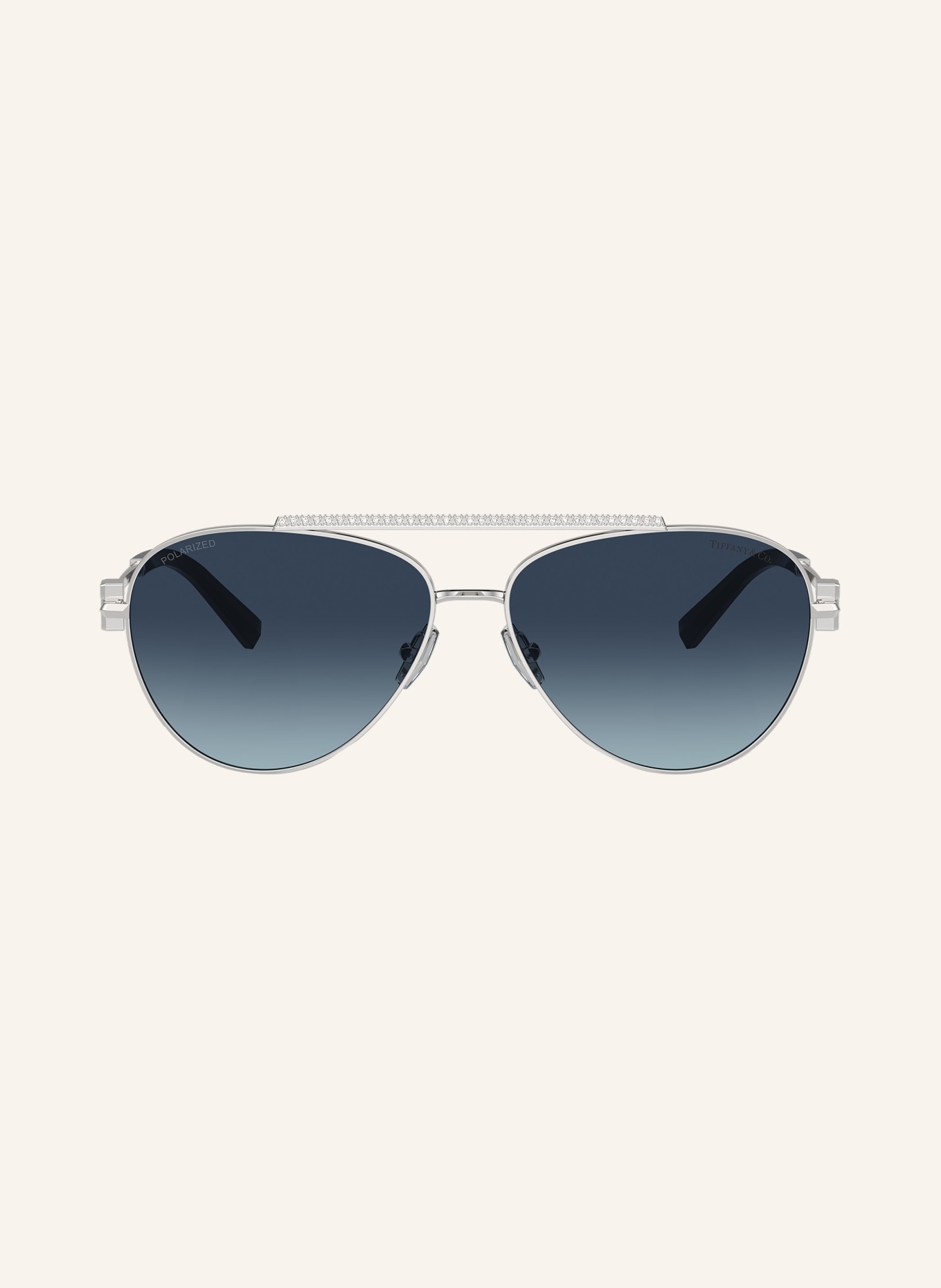 TIFFANY & Co. Sunglasses TF3101B with decorative gems, Color: 60014U - SILVER/ BLUE POLARIZED (Image 2)