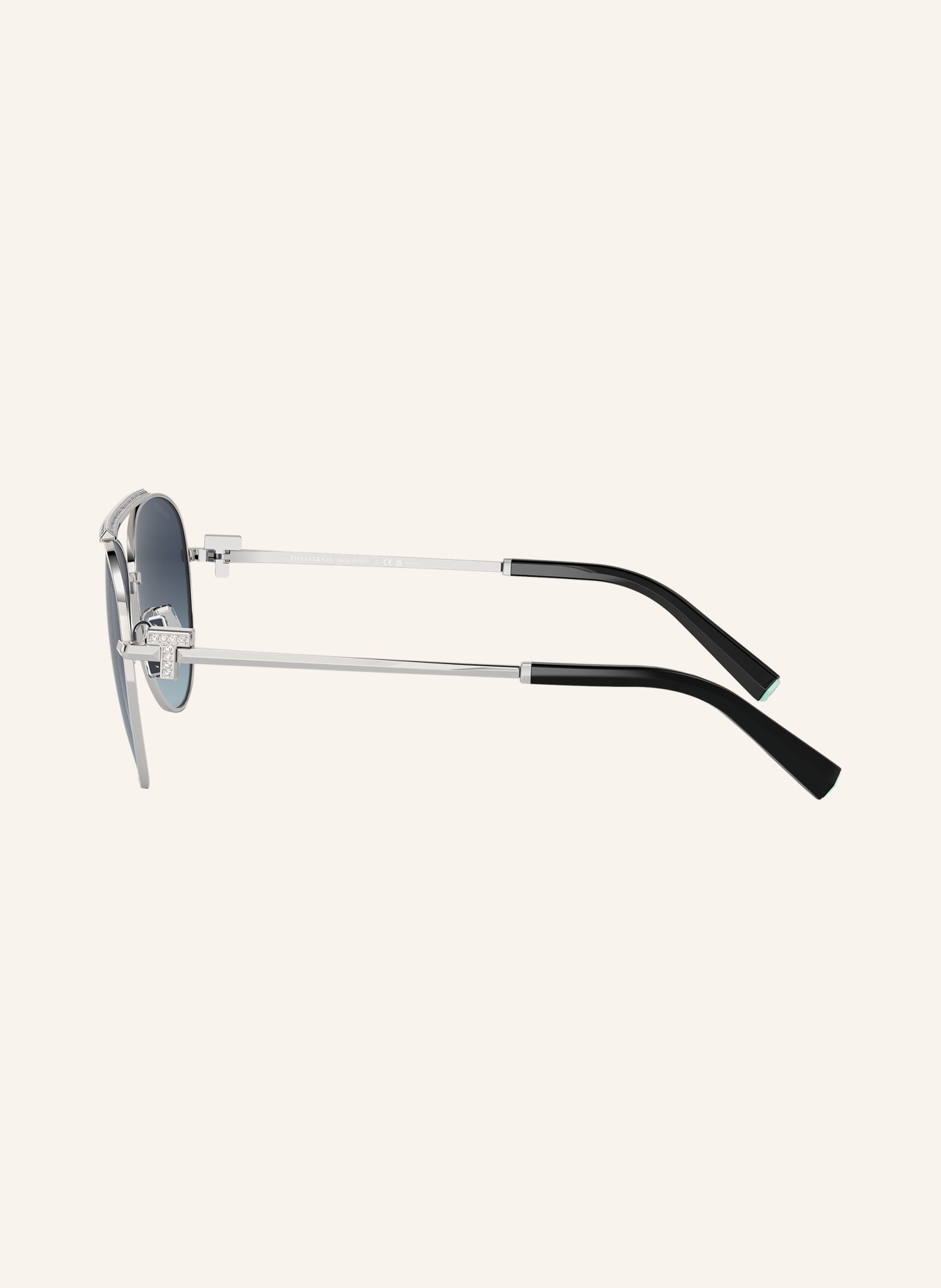 TIFFANY & Co. Sonnenbrille TF3101B mit Schmucksteinen, Farbe: 60014U - SILBR/ BLAU POLARISIERT (Bild 3)