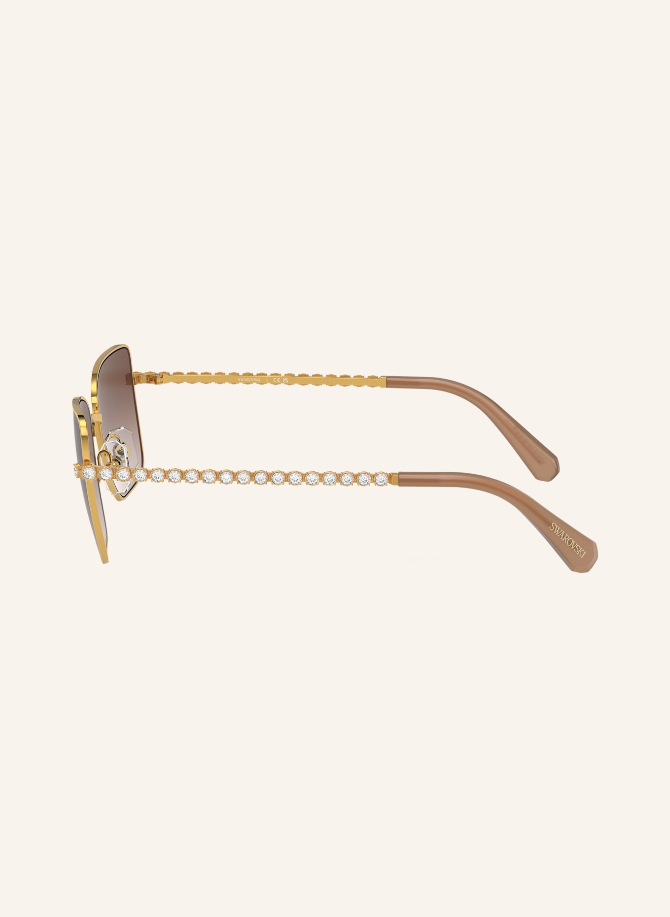 SWAROVSKI Sunglasses SK7015 with decorative gems, Color: 400713 - GOLD/ BROWN GRADIENT (Image 3)