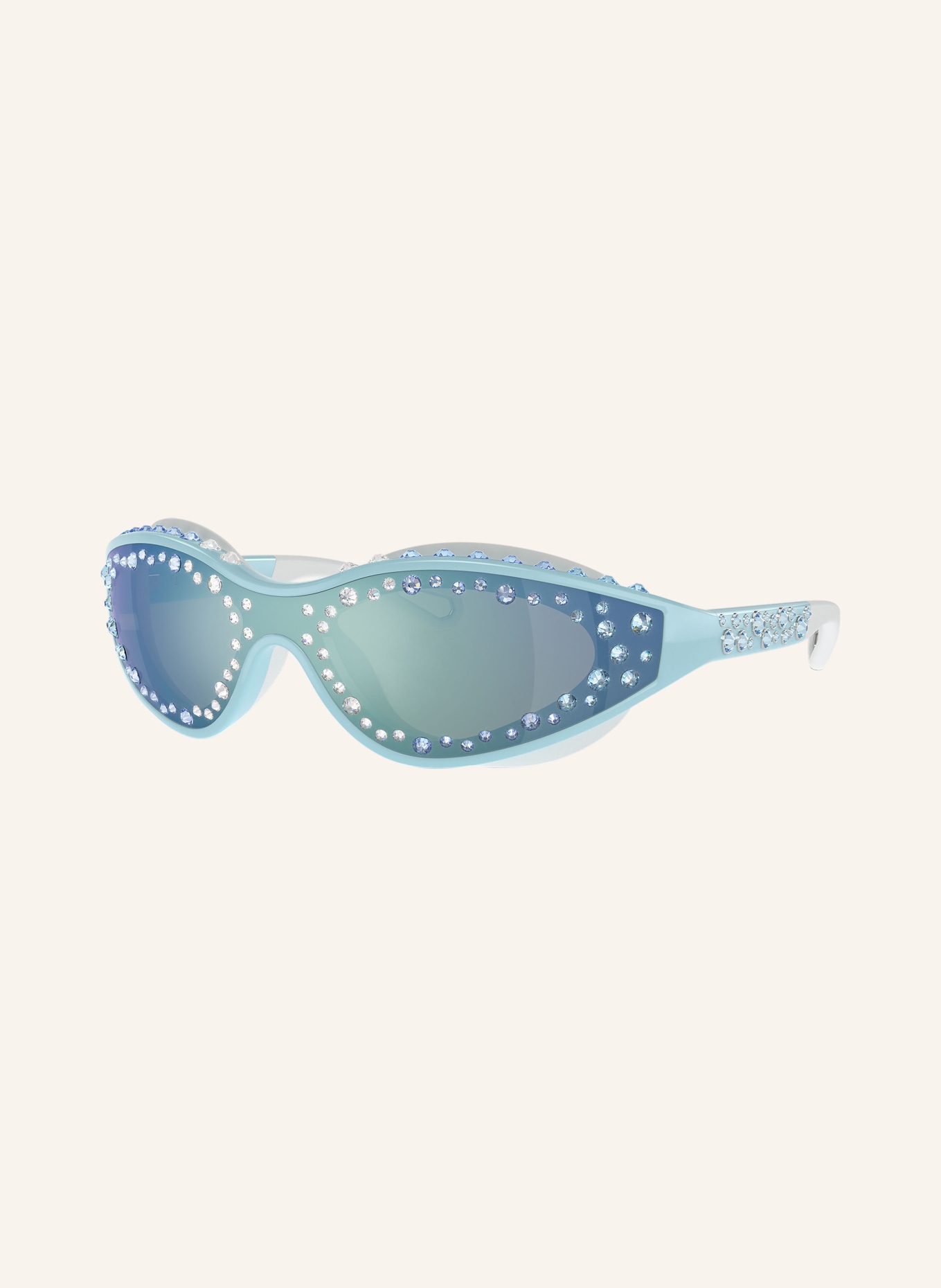 SWAROVSKI Sunglasses SK6024 with decorative gems, Color: 105255 BLUE/BLUE MIRRORED (Image 1)