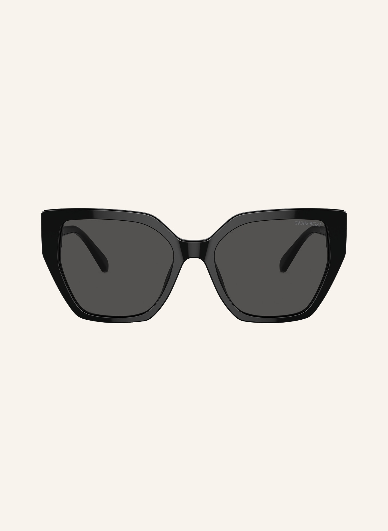 SWAROVSKI Okulary przeciwsłoneczne SK6016 z kryształkami Swarovskiego, Kolor: 100187 – CZARNY/ CIEMNOSZARY (Obrazek 2)