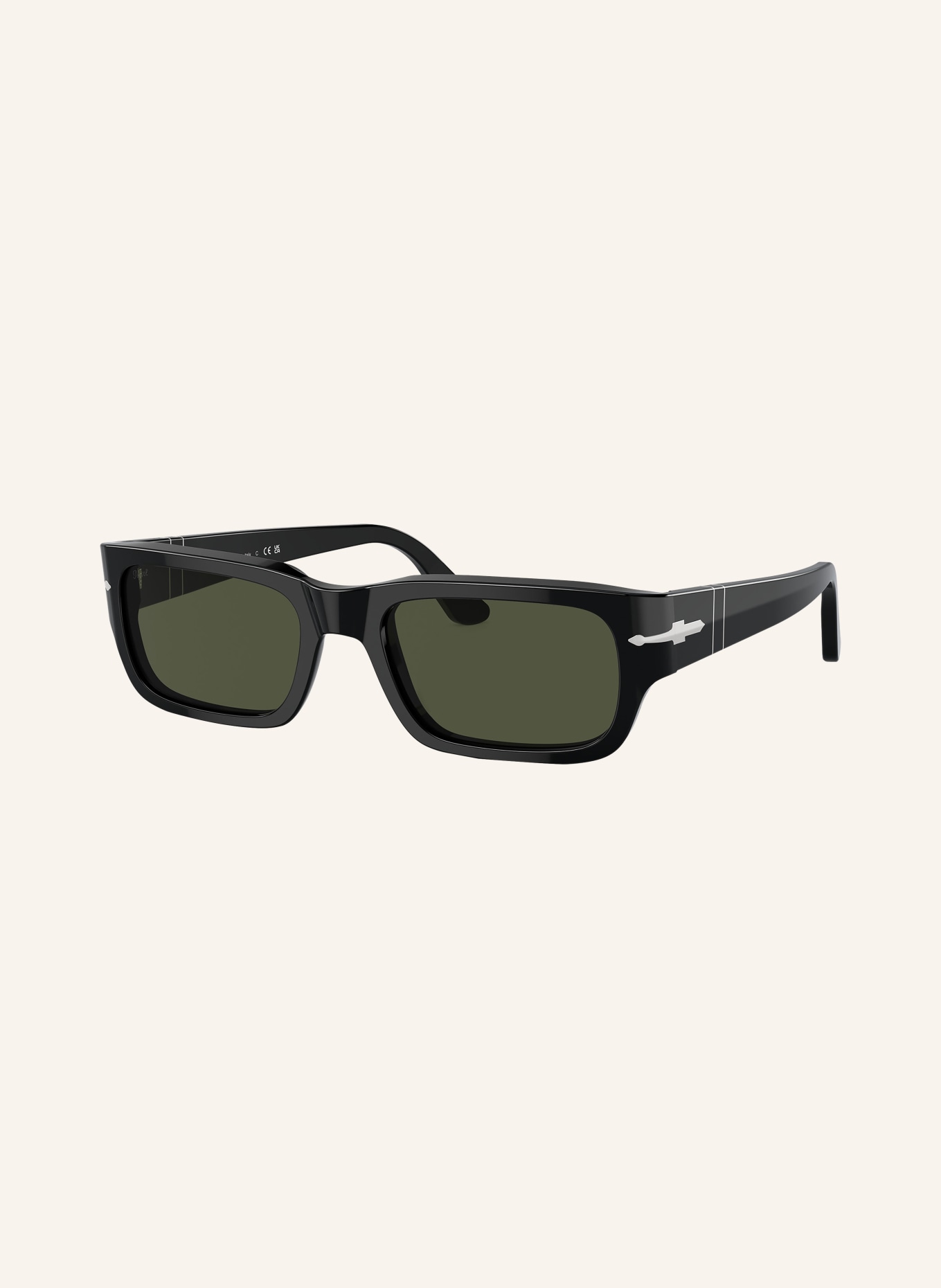 Persol Sunglasses PO3347S ADRIEN, Color: 95/31 - BLACK/GREEN (Image 1)
