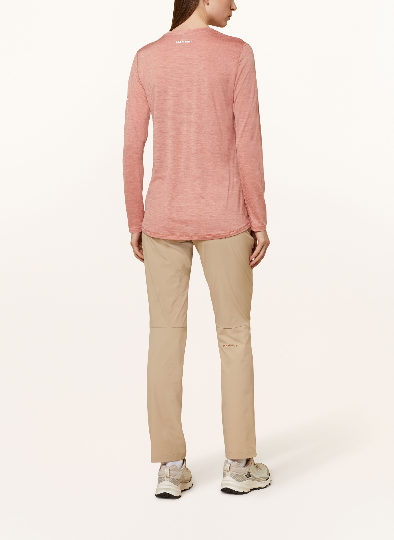MAMMUT Long sleeve shirt TREE WOOL with merino wool, Color: SALMON (Image 3)