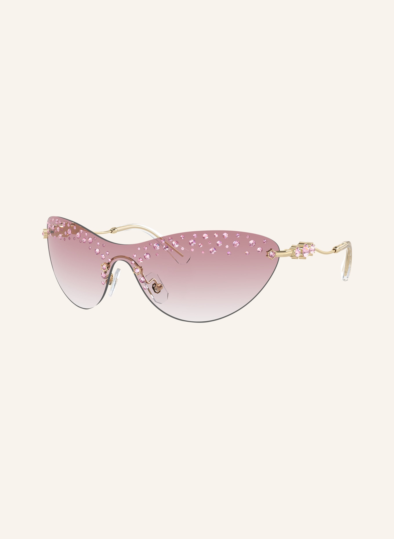 SWAROVSKI Sunglasses SK7023 with decorative gems, Color: 40138D - SILVER/ PINK GRADIENT (Image 1)