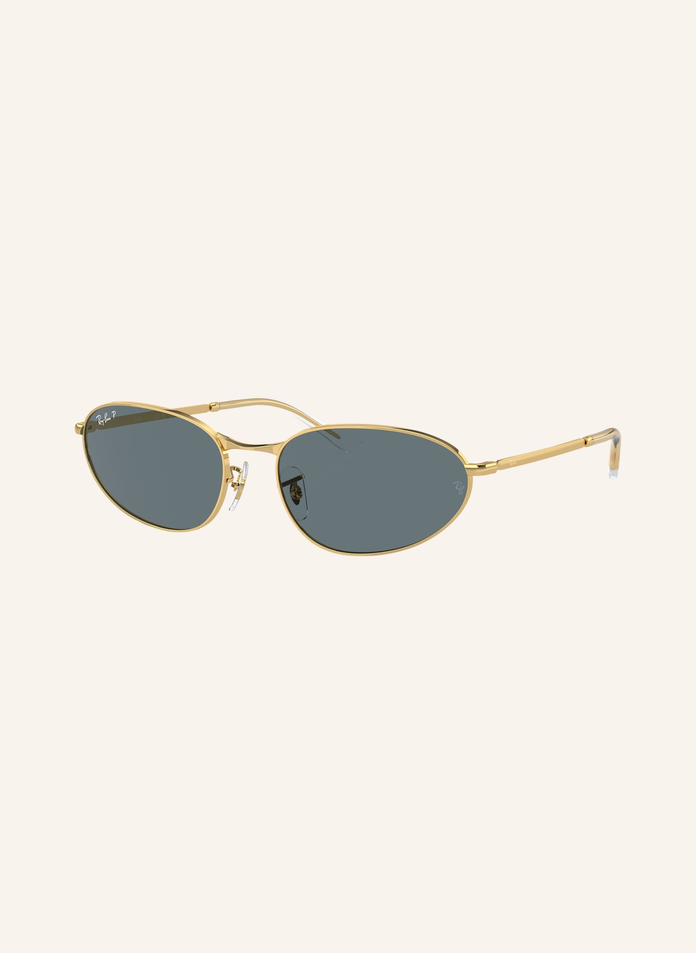 Ray-Ban Sunglasses RB3734, Color: 001/3R - GOLD/ DARK BLUE POLARIZED (Image 1)