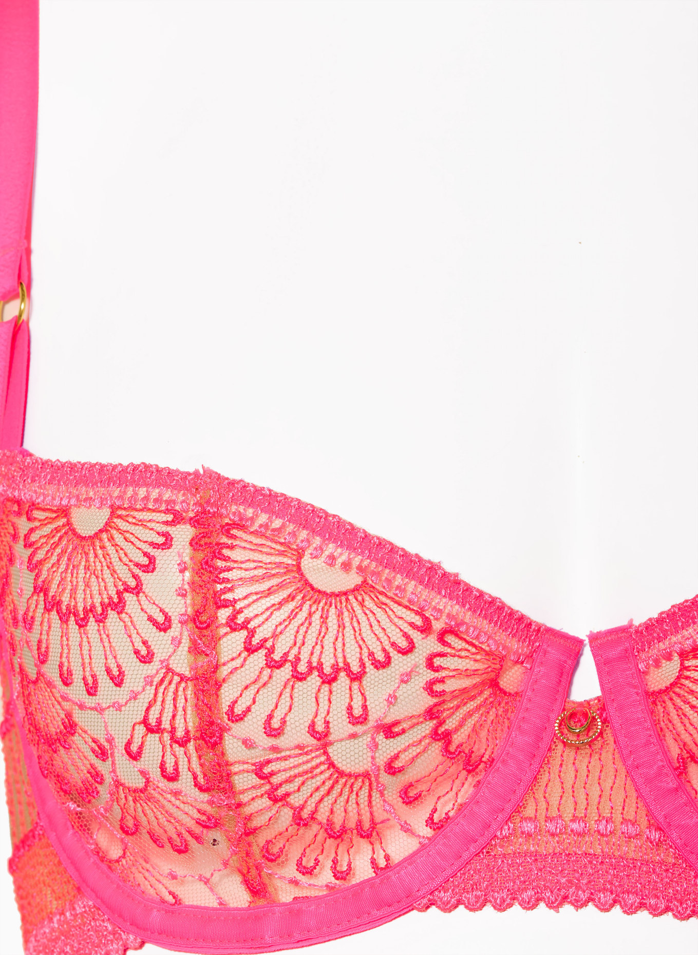 Aubade Podprsenka s kosticemi PURE VIBRATION: NEONOVĚ RŮŽOVÁ