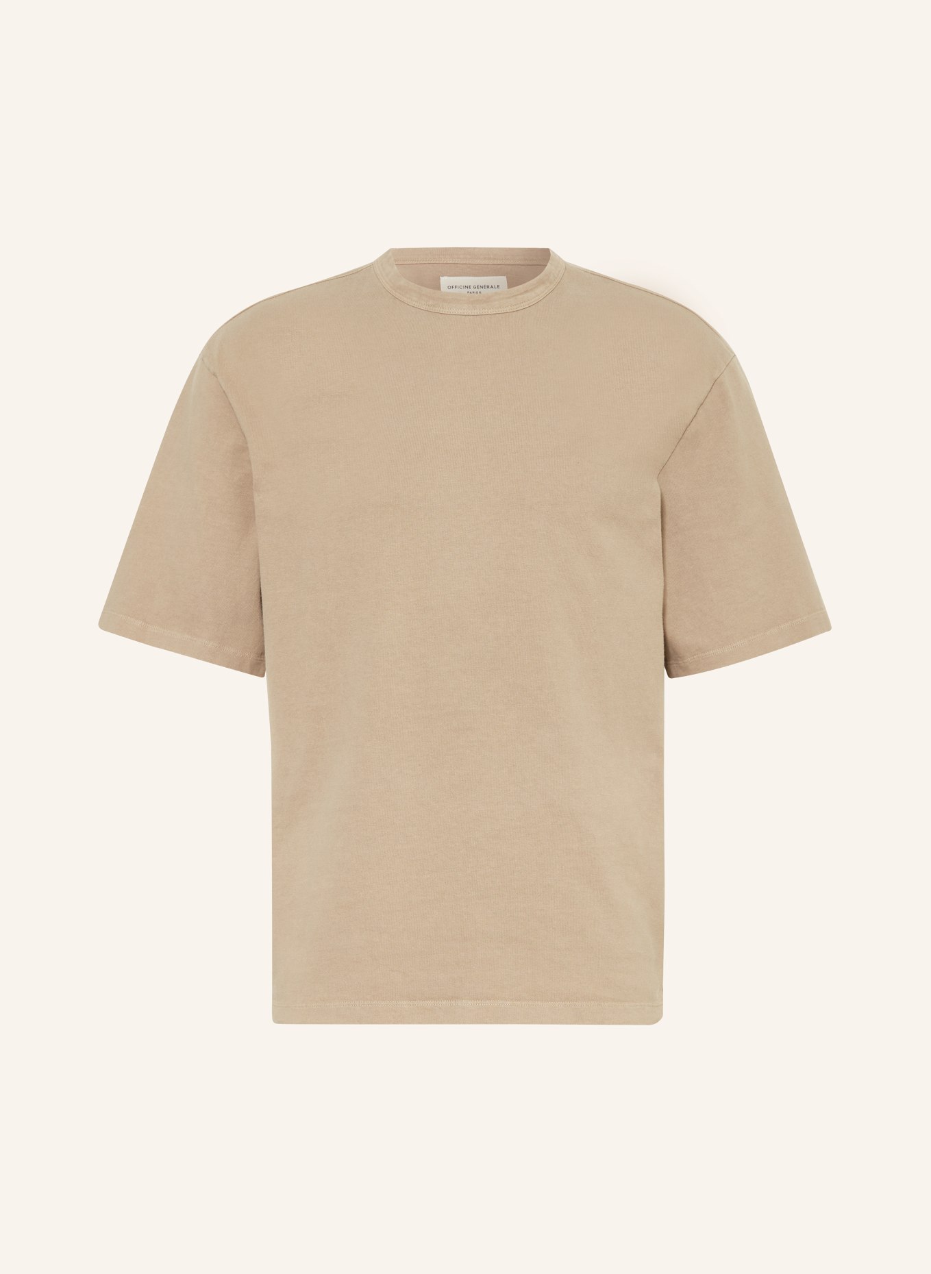 Officine Générale T-shirt BENNY, Color: LIGHT BROWN (Image 1)
