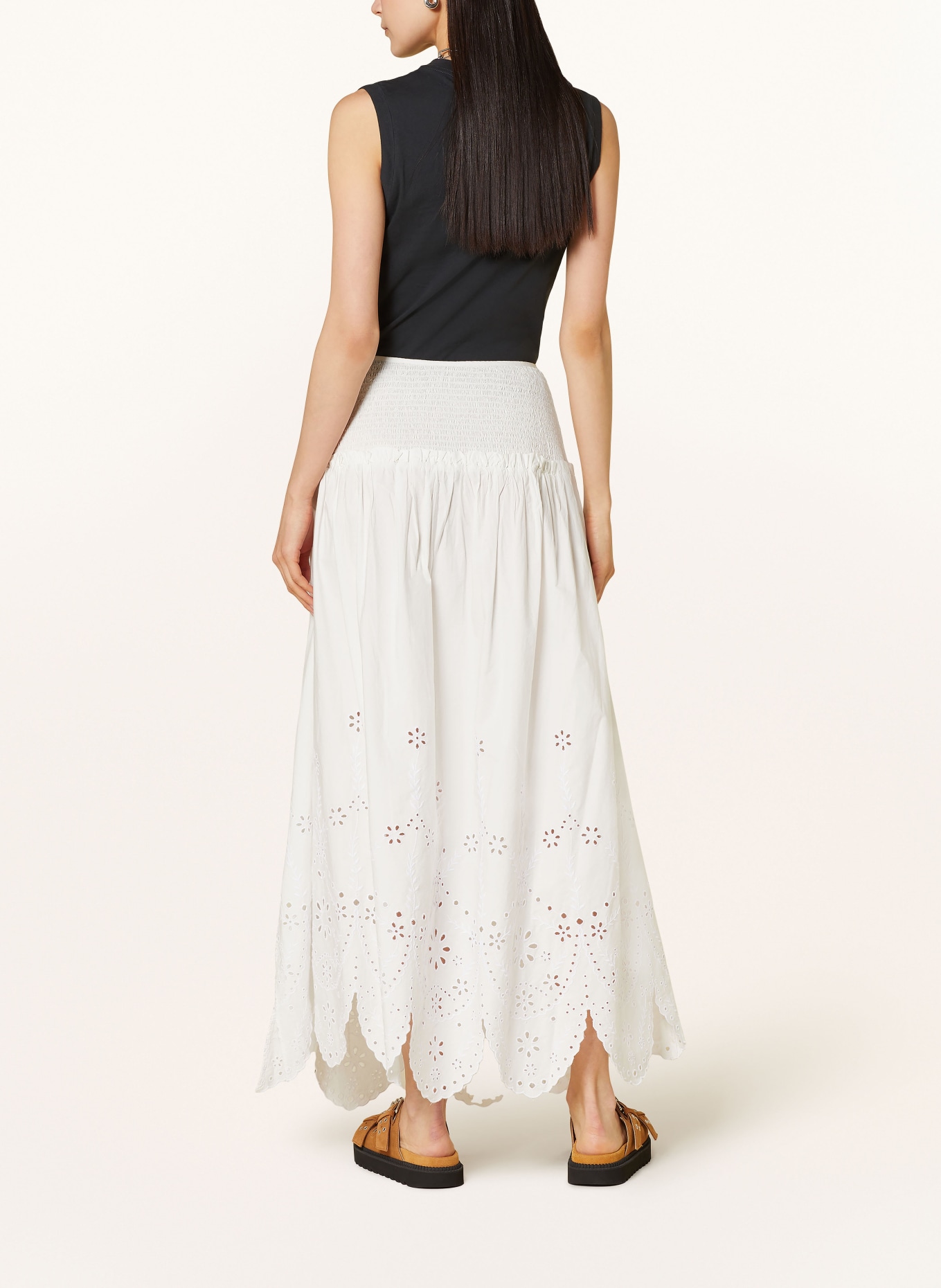 ALLSAINTS Skirt ALEX made of broderie anglaise, Color: 203 Off White (Image 3)