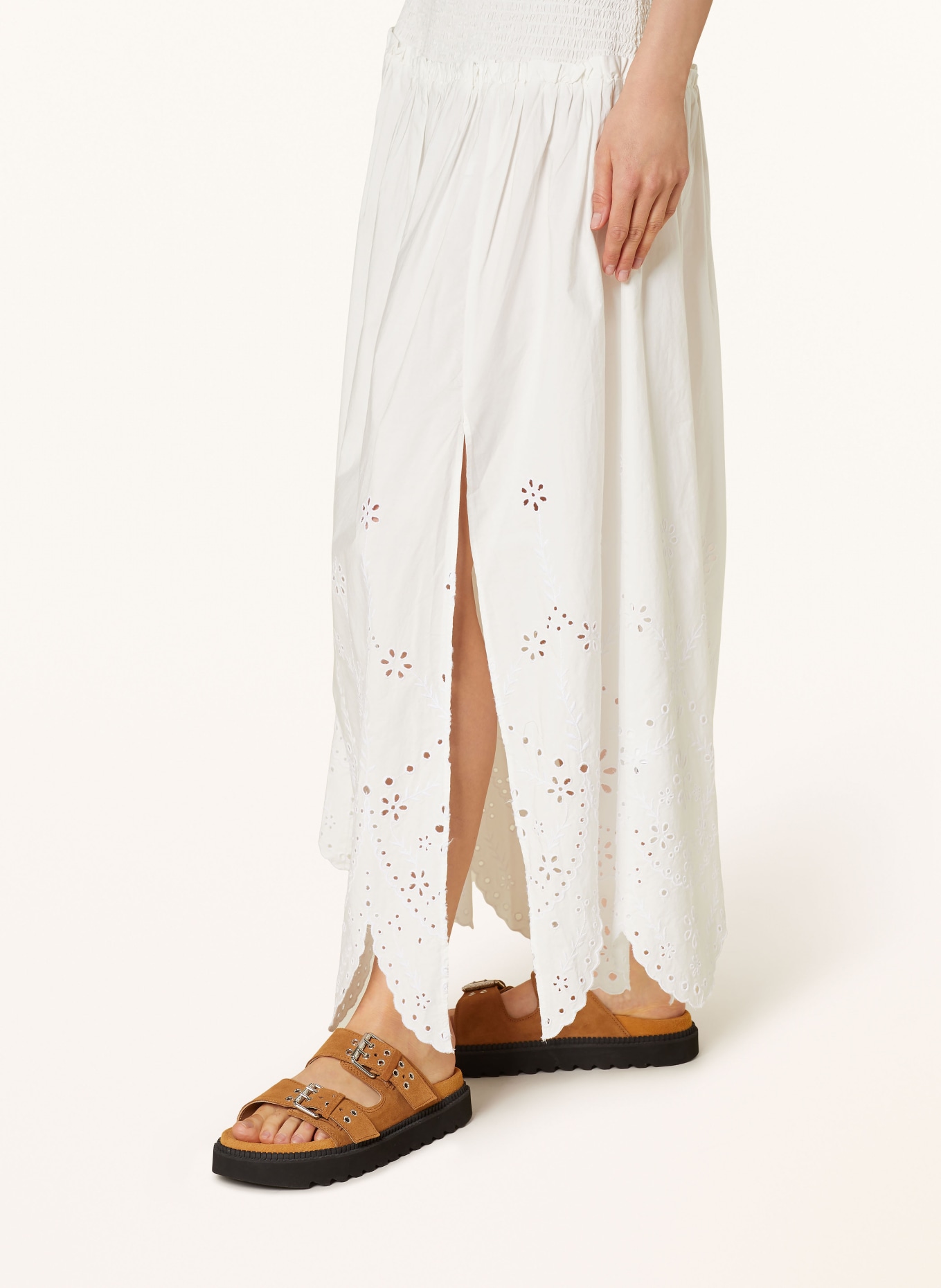 ALLSAINTS Skirt ALEX made of broderie anglaise, Color: 203 Off White (Image 4)