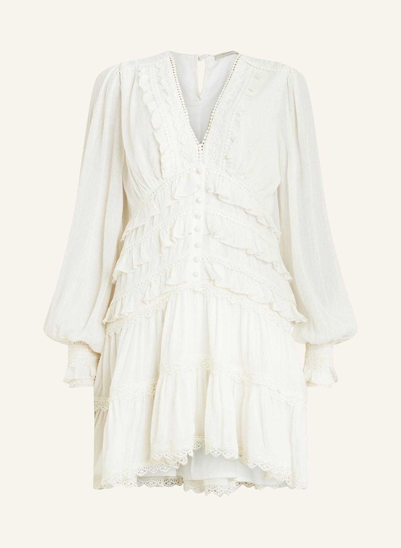 ALLSAINTS Dress ZORA with broderie anglaise, Color: WHITE (Image 1)
