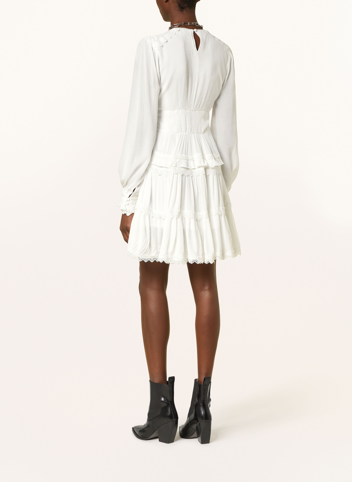 ALLSAINTS Dress ZORA with broderie anglaise, Color: WHITE (Image 3)