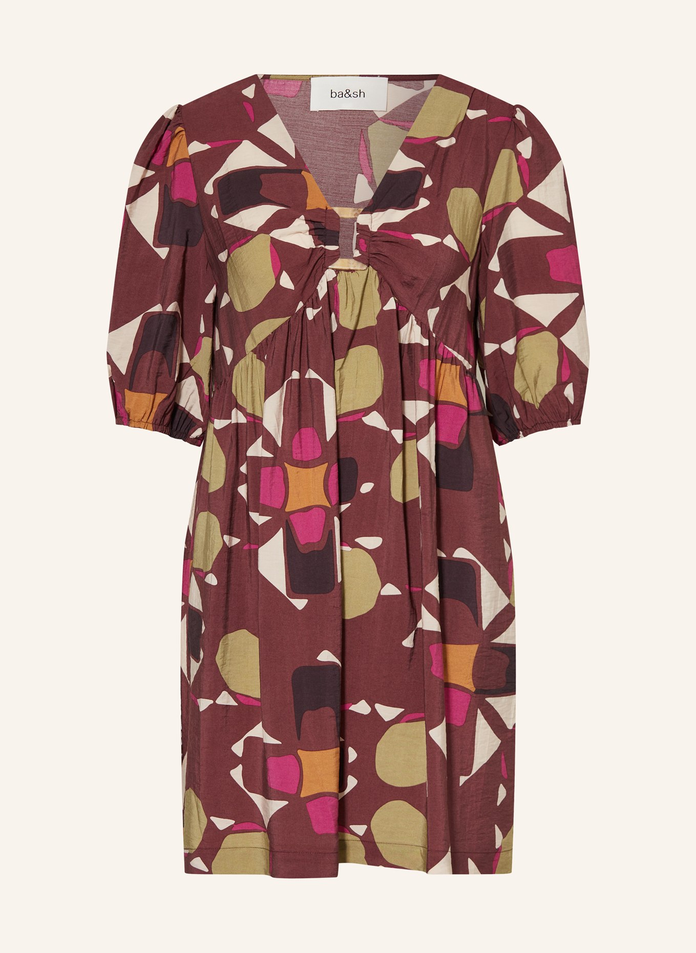 ba&sh Kleid ARANCIA, Farbe: DUNKELROT/ FUCHSIA/ OLIV (Bild 1)