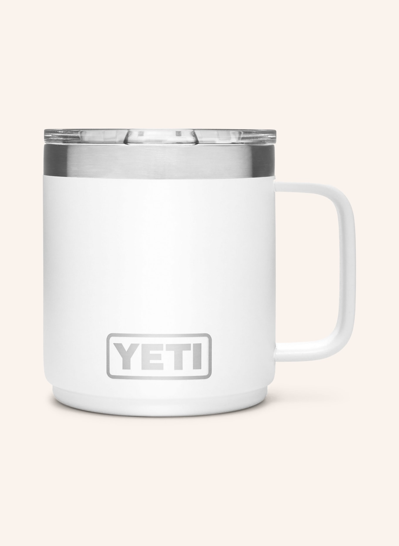 YETI Thermobecher RAMBLER®, Farbe: WEISS/ SILBER (Bild 1)